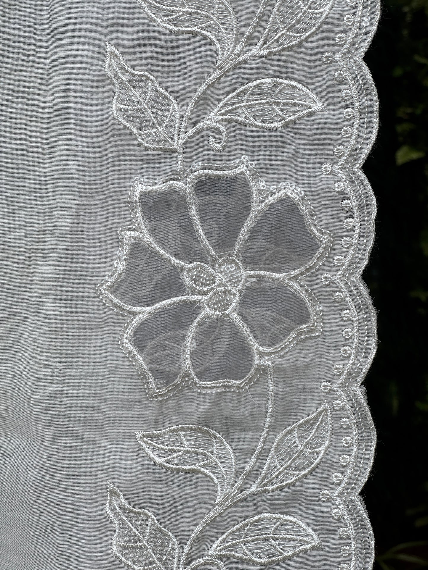 Applique Embroidered Chanderi Dupatta