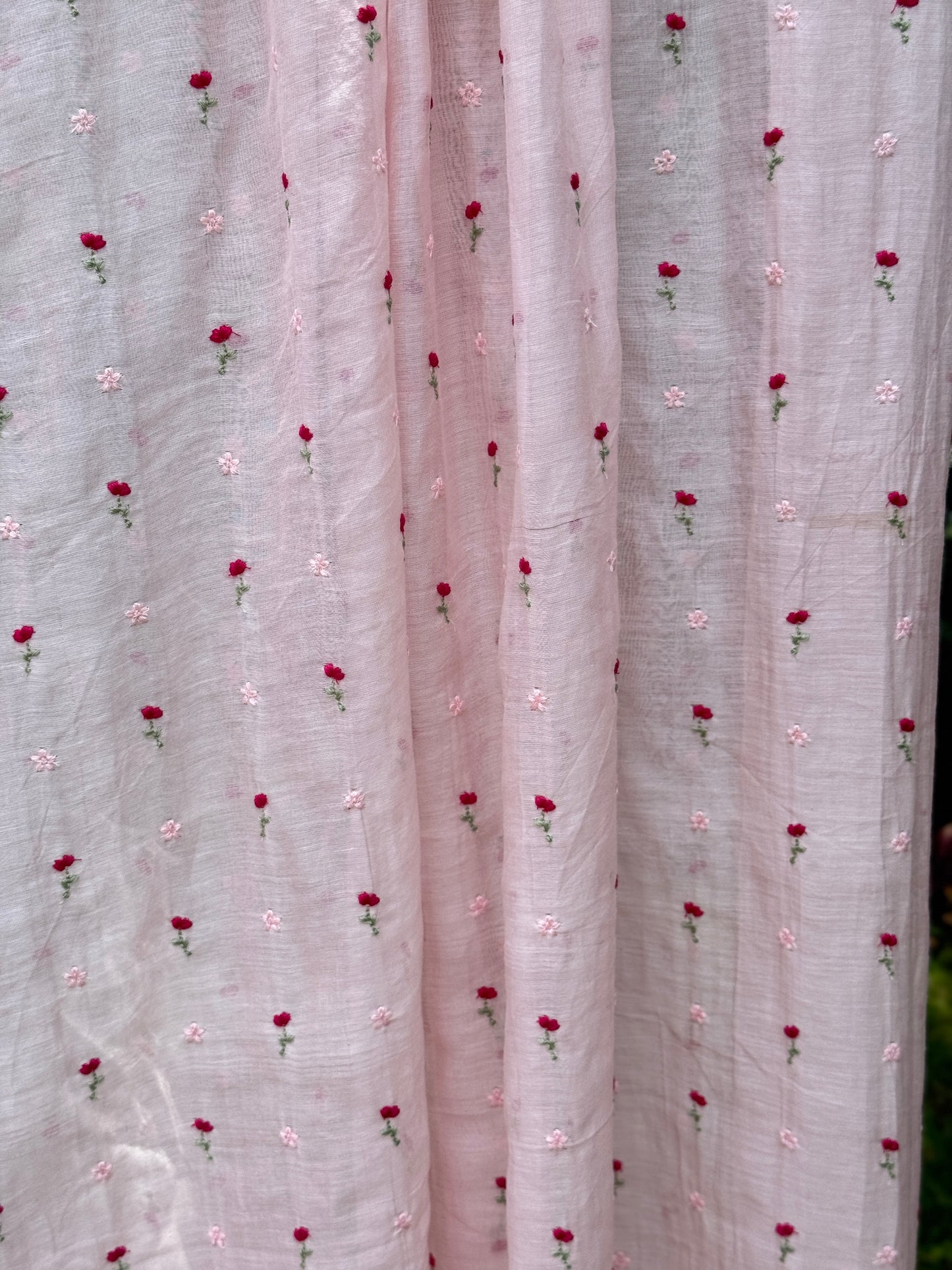 Embroidered 40 gm Banarasi Chanderi Fabric