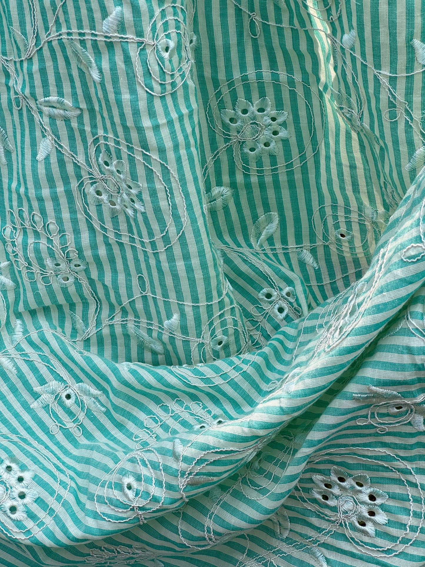 Embroidered Handloom Cotton Fabric