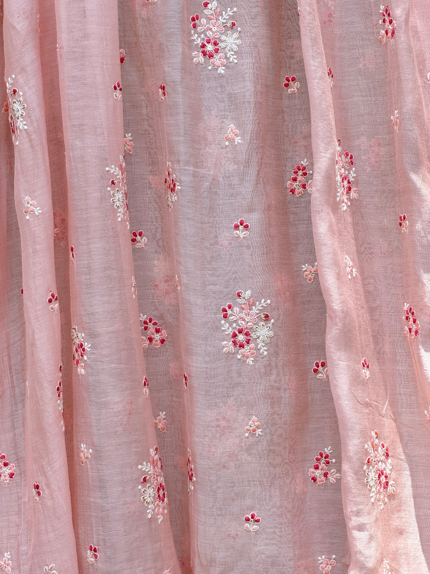 Embroidered 40 gm Banarasi Chanderi Fabric