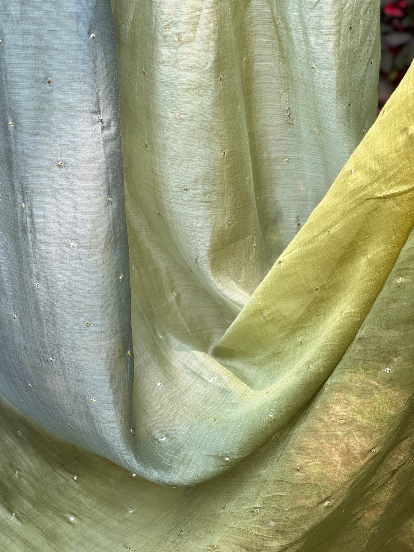 Embroidered 4D Banarasi Silk Chanderi Fabrics