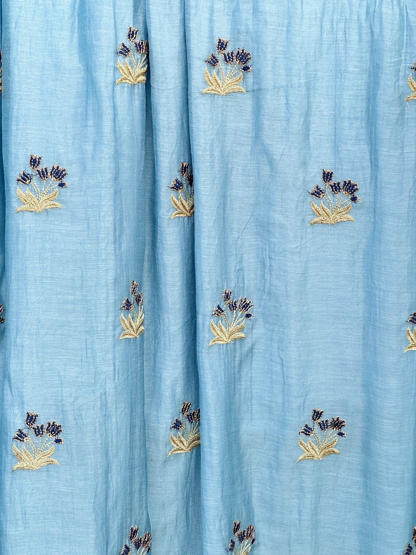 Embroidered 40 gm Banarasi Chanderi Fabric