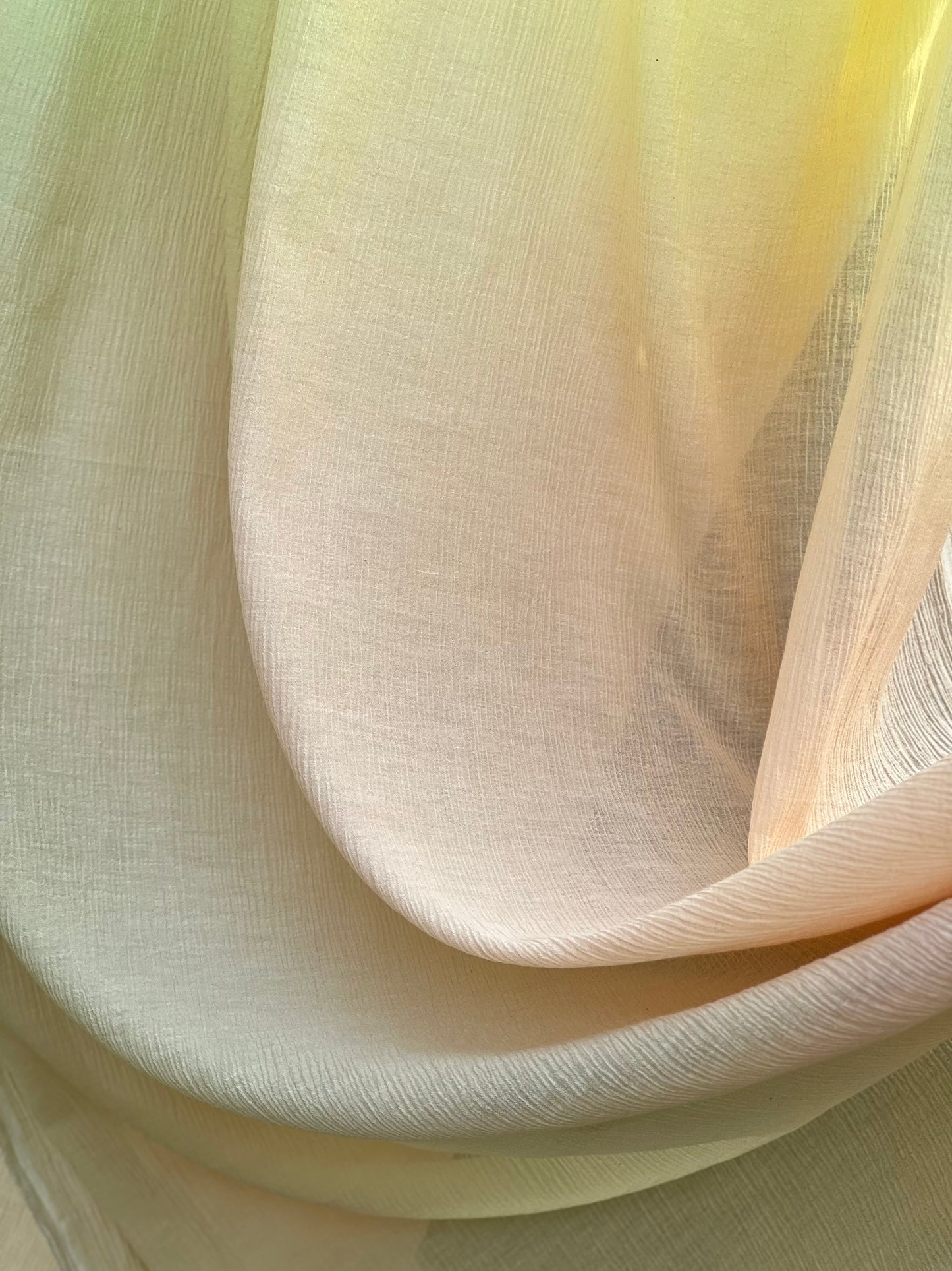 Ombré dyed 4D Crush Cotton Fabric