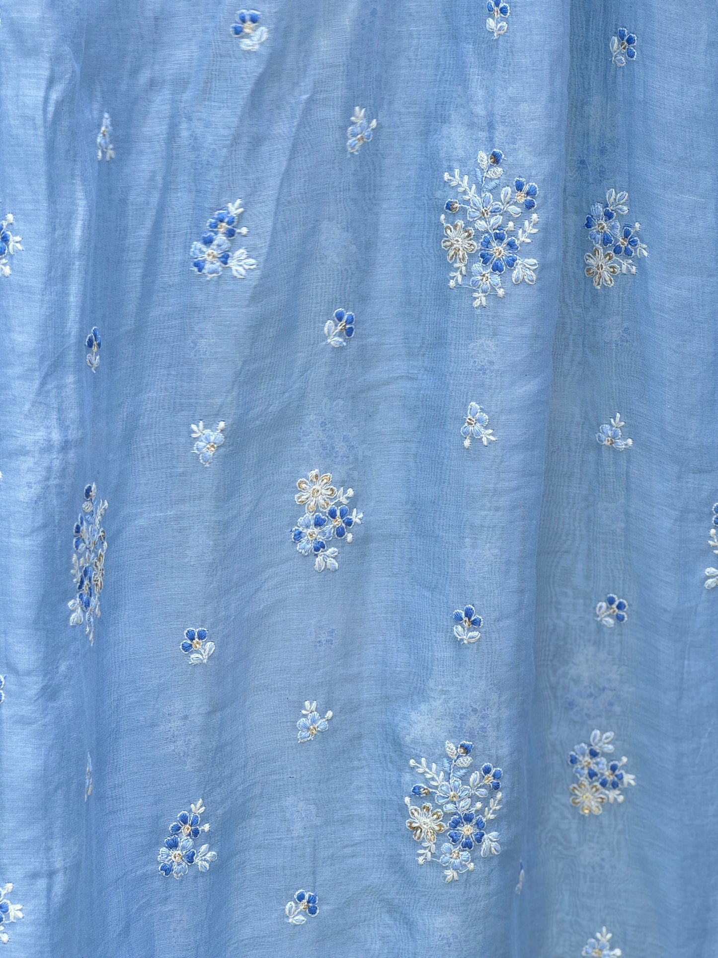 Embroidered 40 gm Banarasi Chanderi Fabric