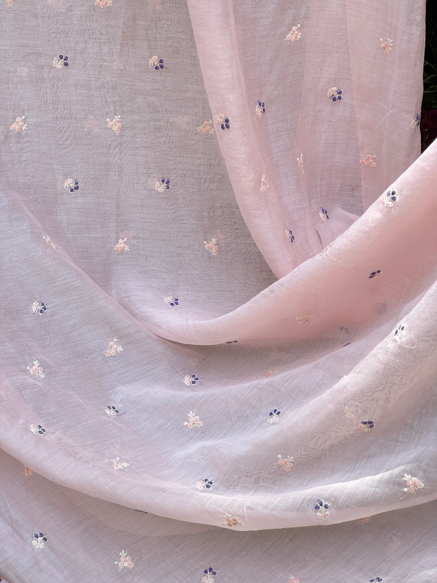 Embroidered 40 gm Banarasi Chanderi Fabric
