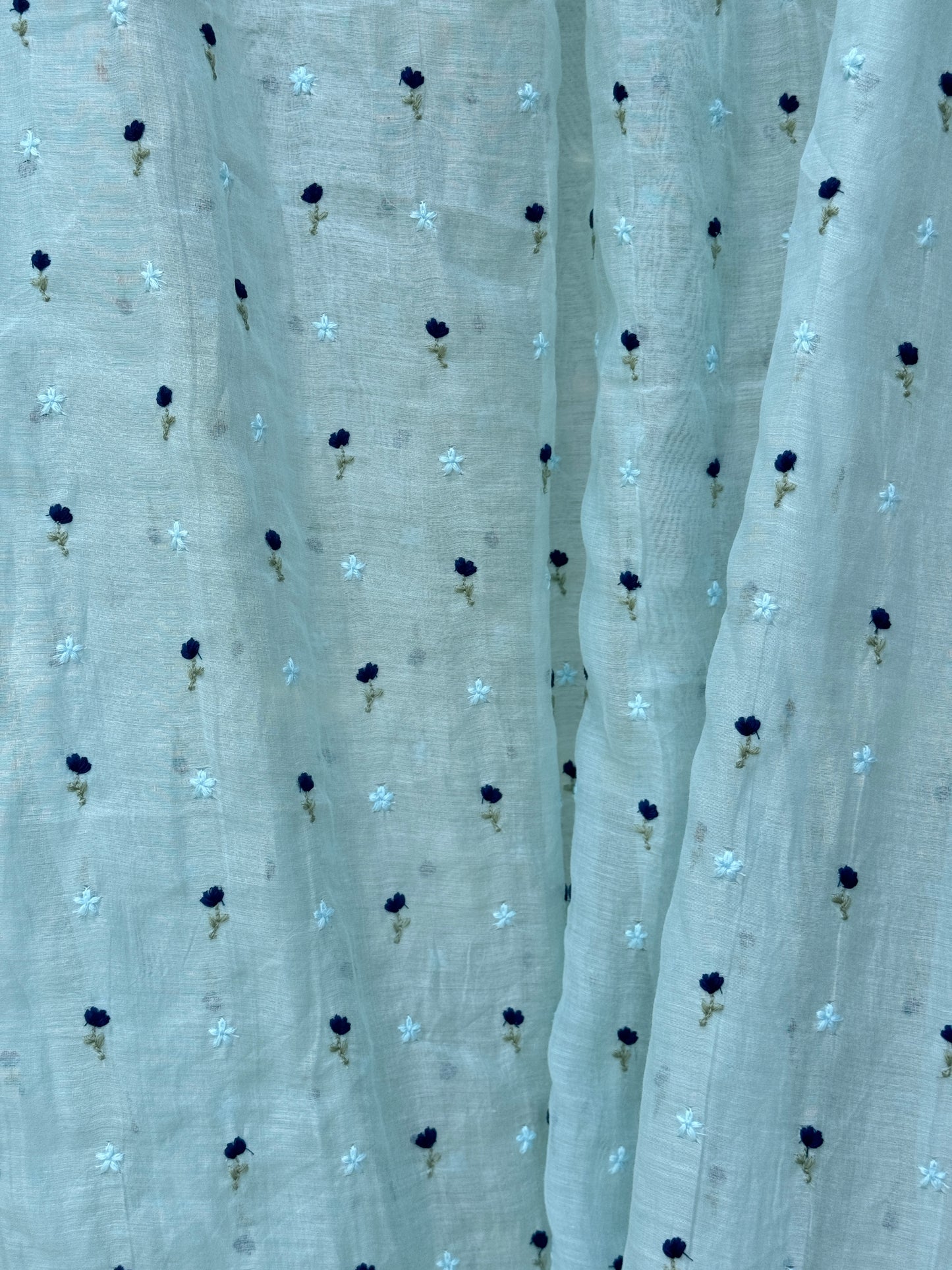 Embroidered 40 gm Banarasi Chanderi Fabric
