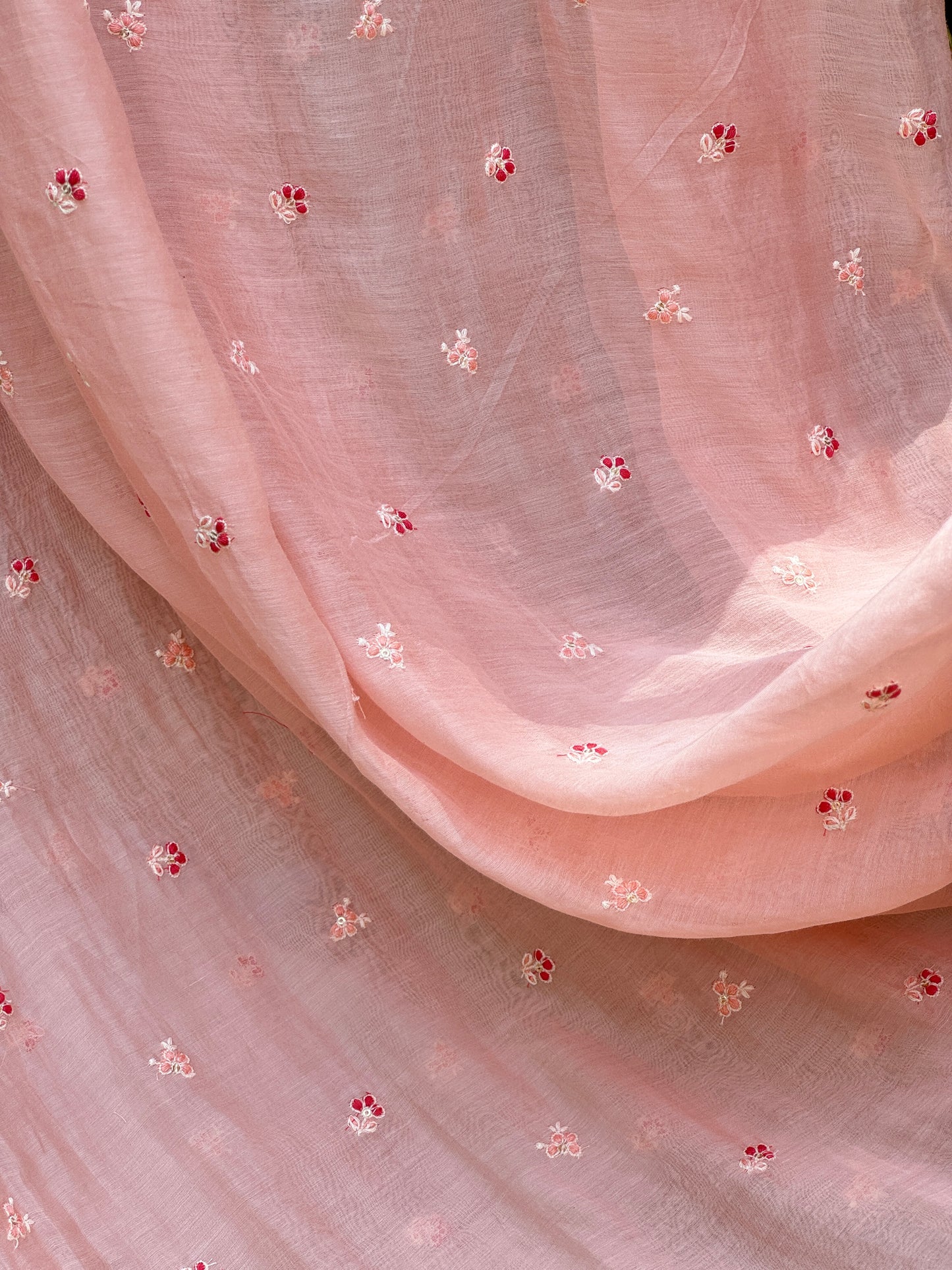 Embroidered 40 gm Banarasi Chanderi Fabric