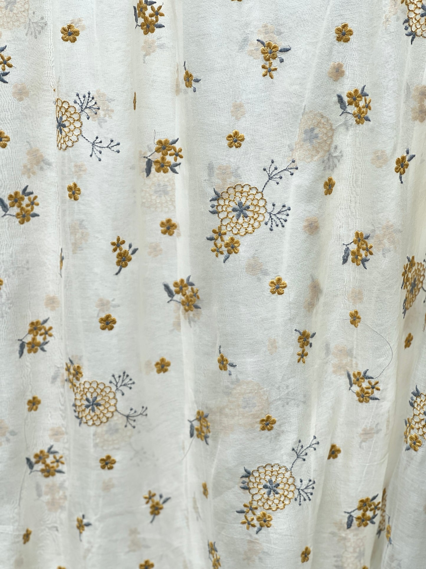 Embroidered 40 gm Banarasi Chanderi Fabric