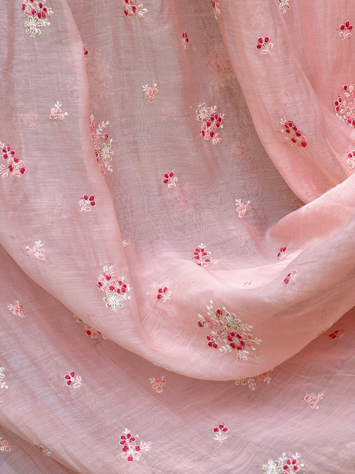 Embroidered 40 gm Banarasi Chanderi Fabric