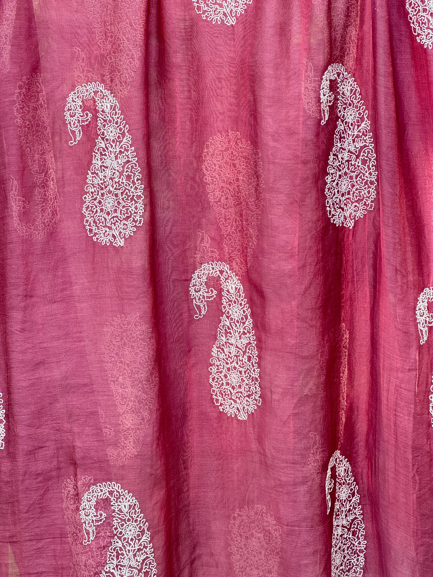 Embroidered 40 gm Banarasi Chanderi Fabric