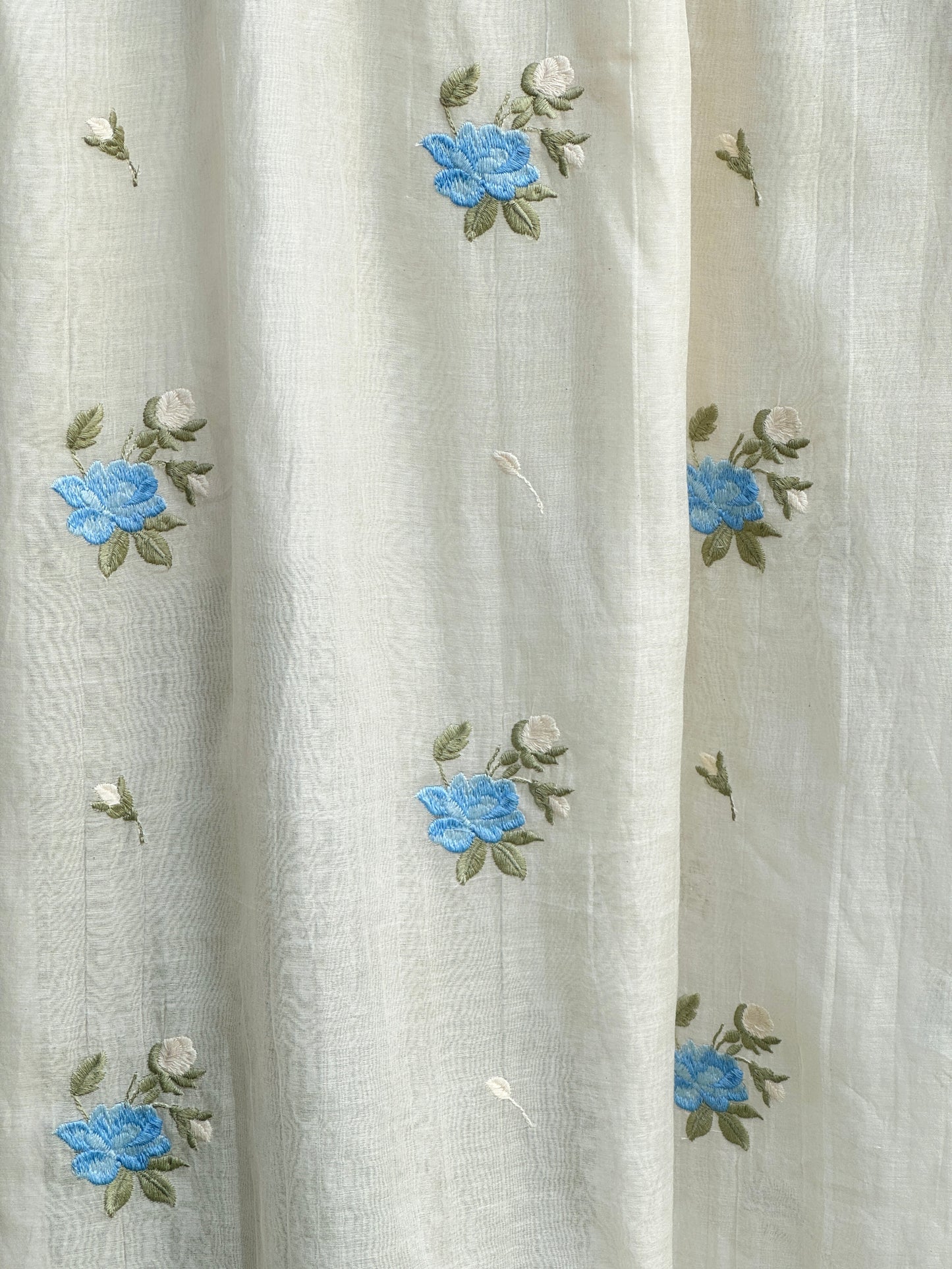 Embroidered 40 gm Banarasi Chanderi Fabric