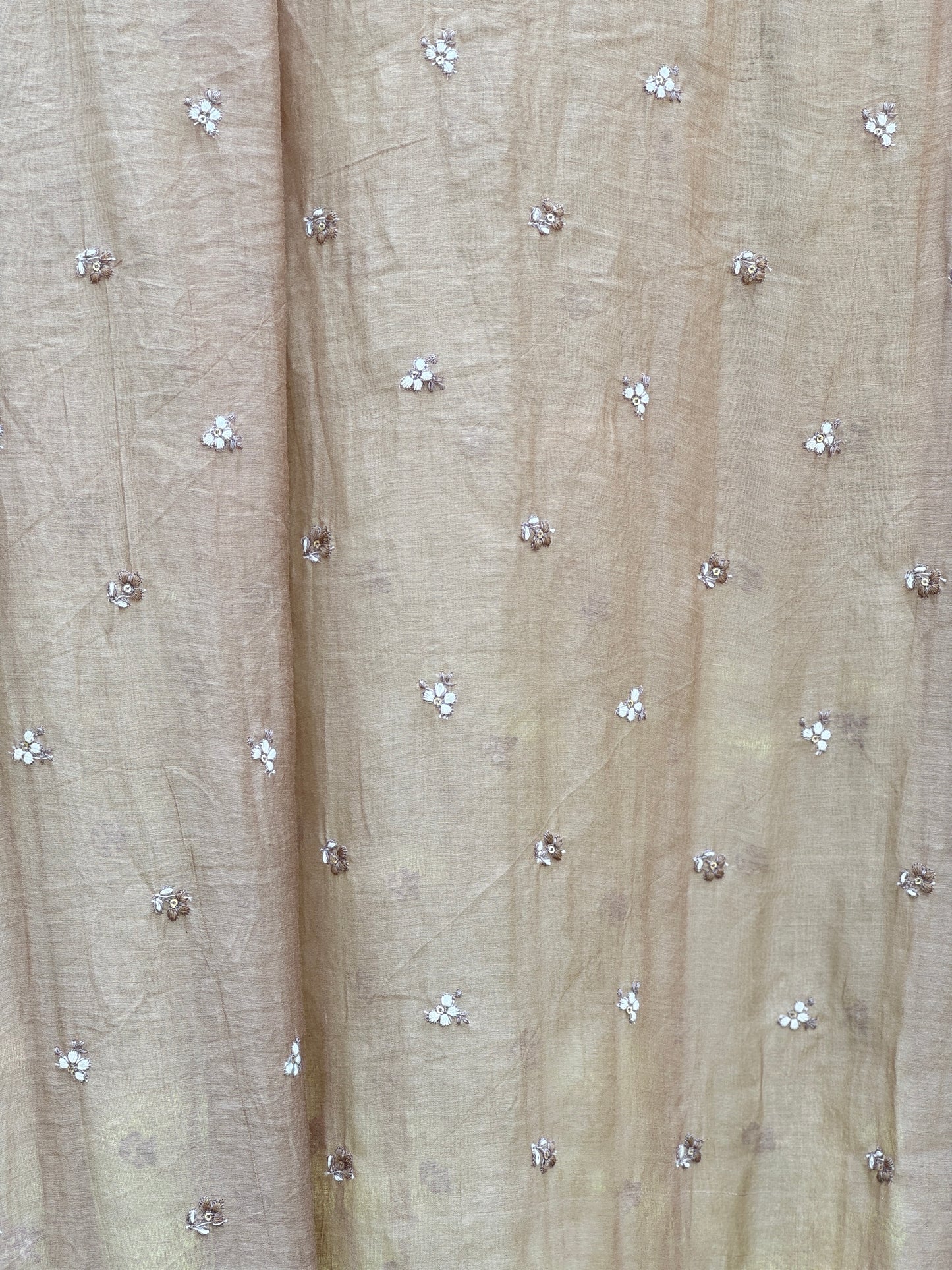 Embroidered 40 gm Banarasi Chanderi Fabric