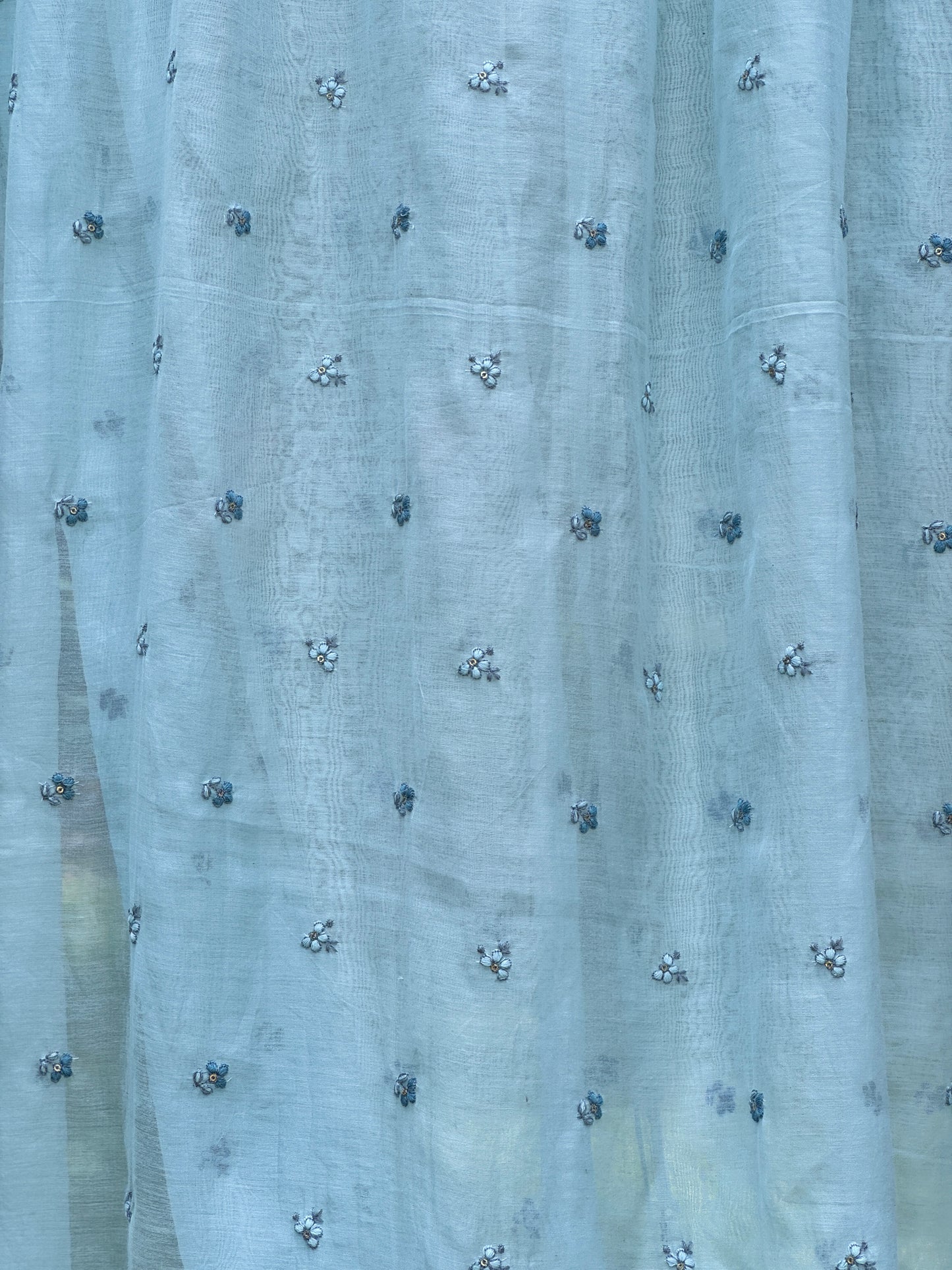 Embroidered 40 gm Banarasi Chanderi Fabric