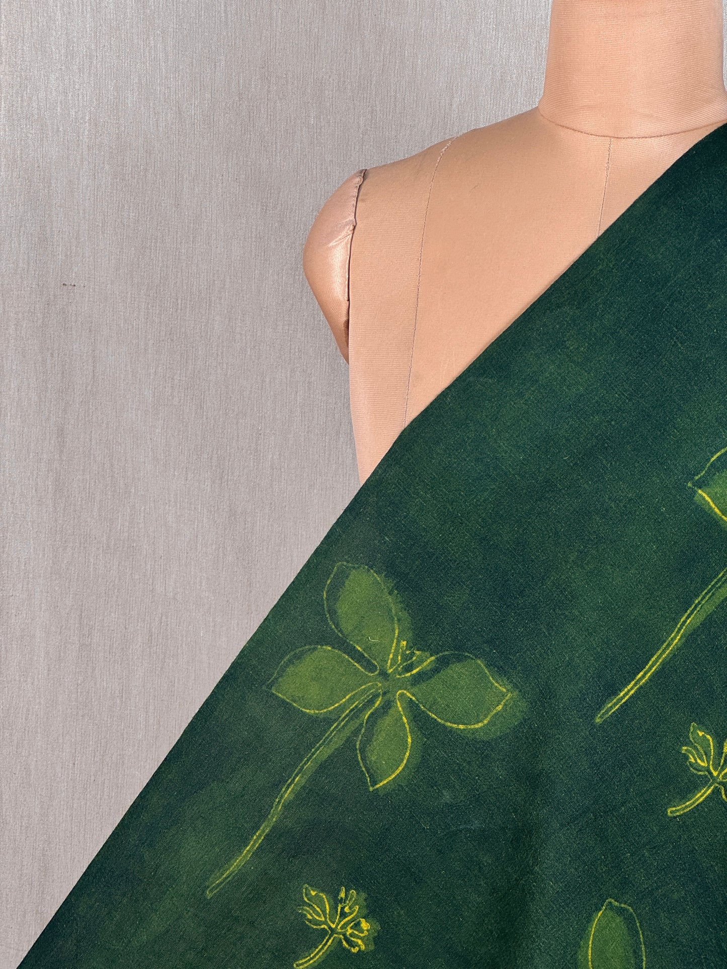 Block Printed On Handloom Khadi Fabric