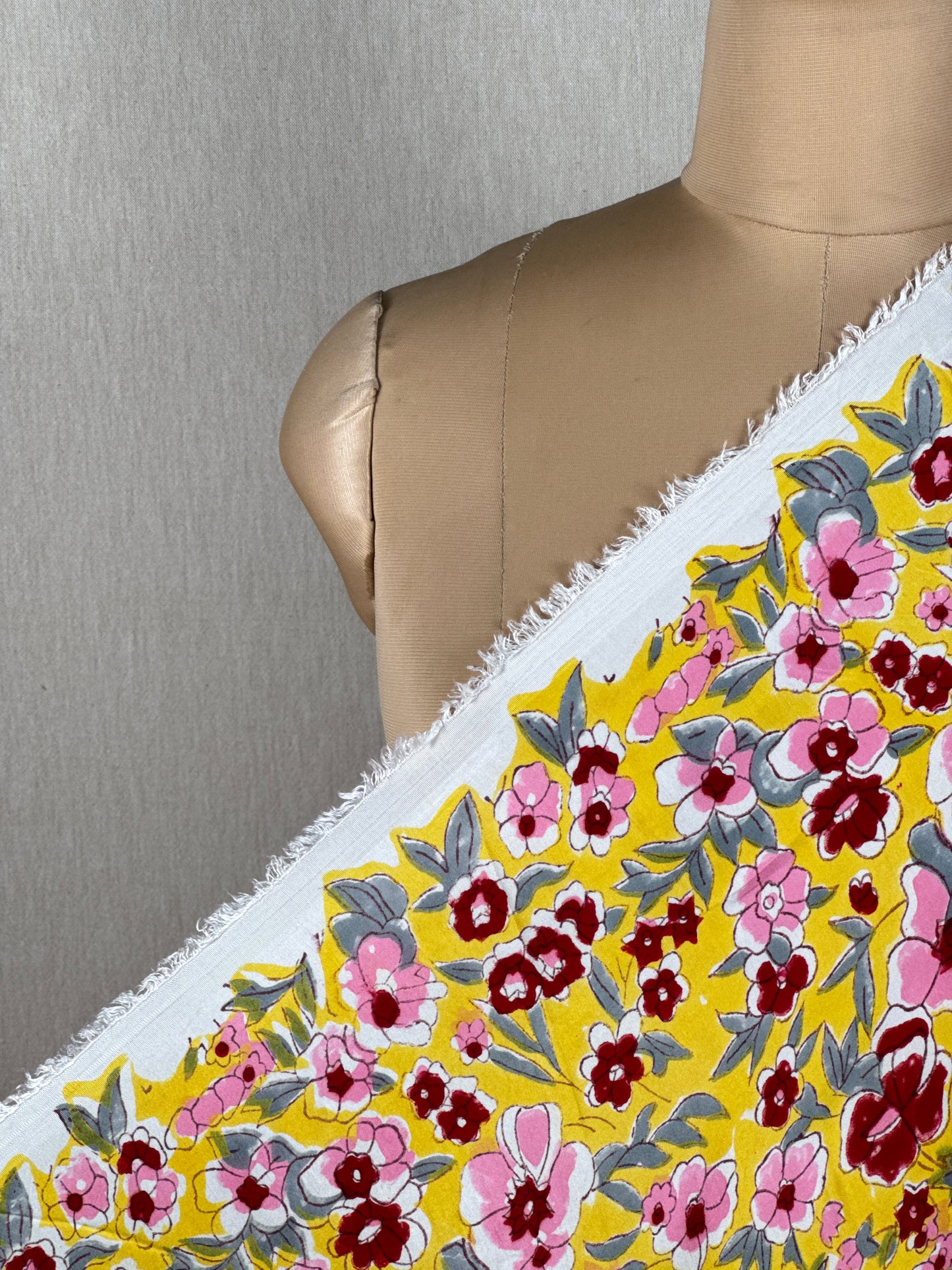 Block Printed Modal Satin Fabrics