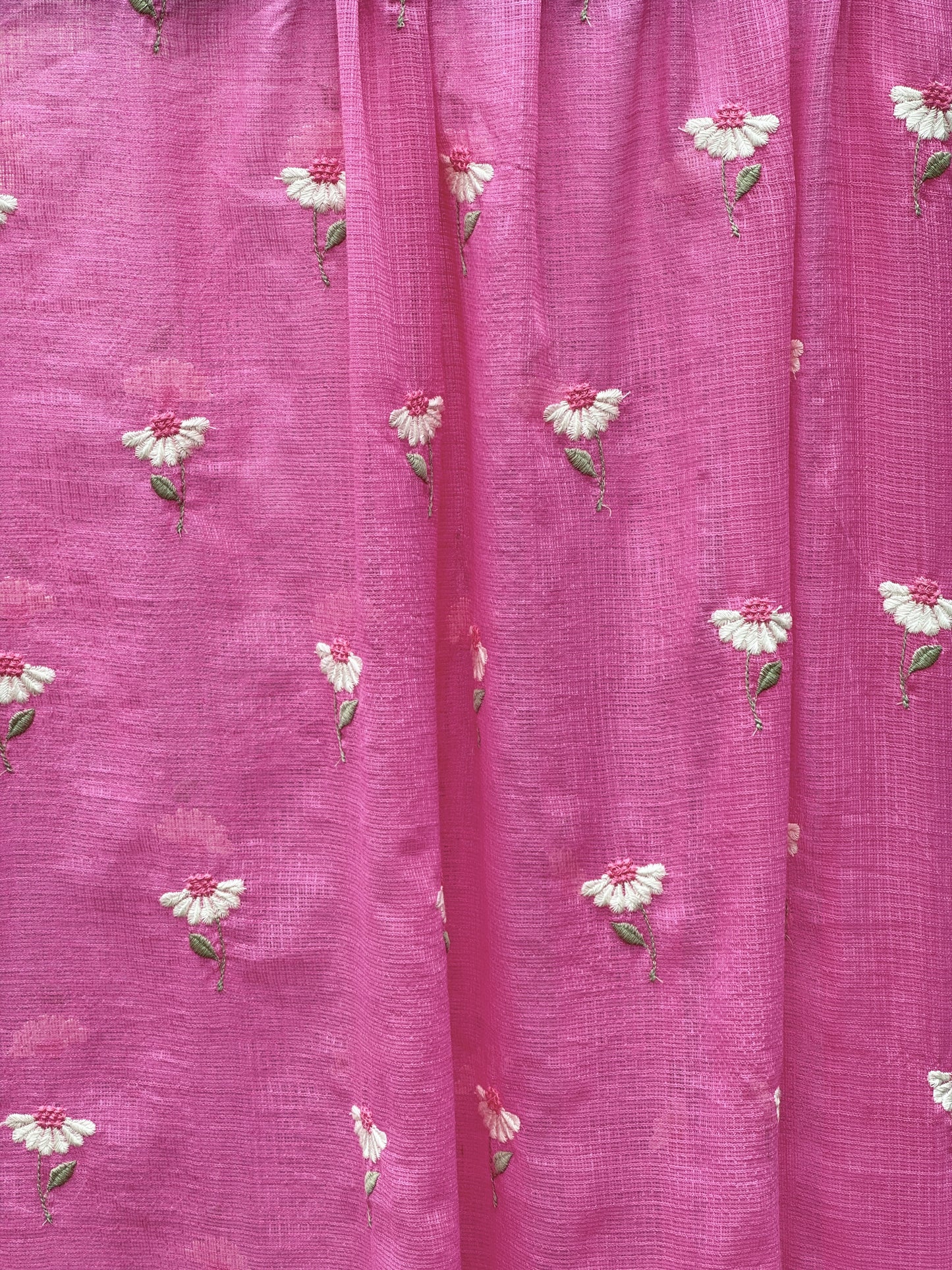 Embroidered Kota Fabric
