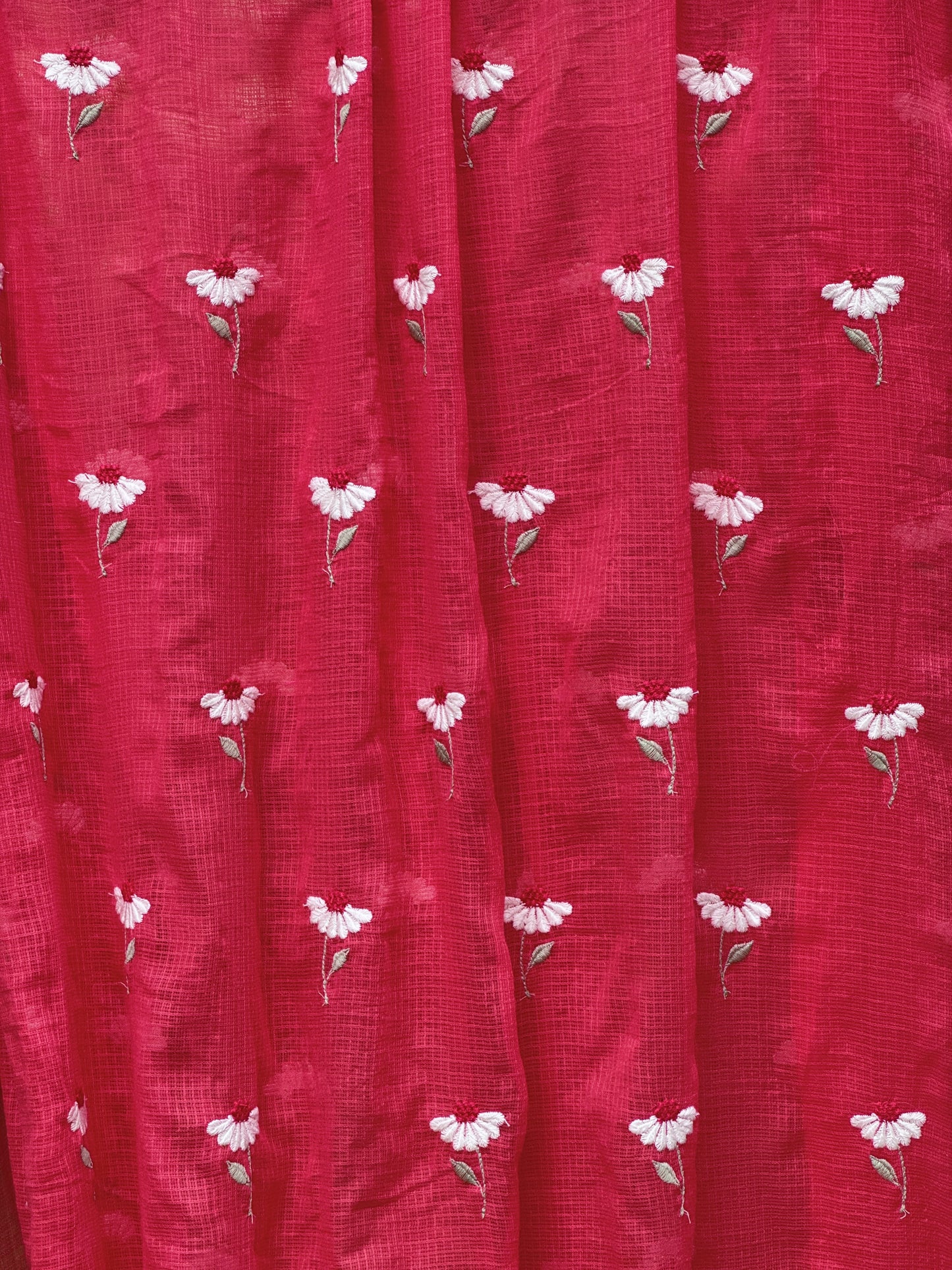Embroidered Kota Fabric