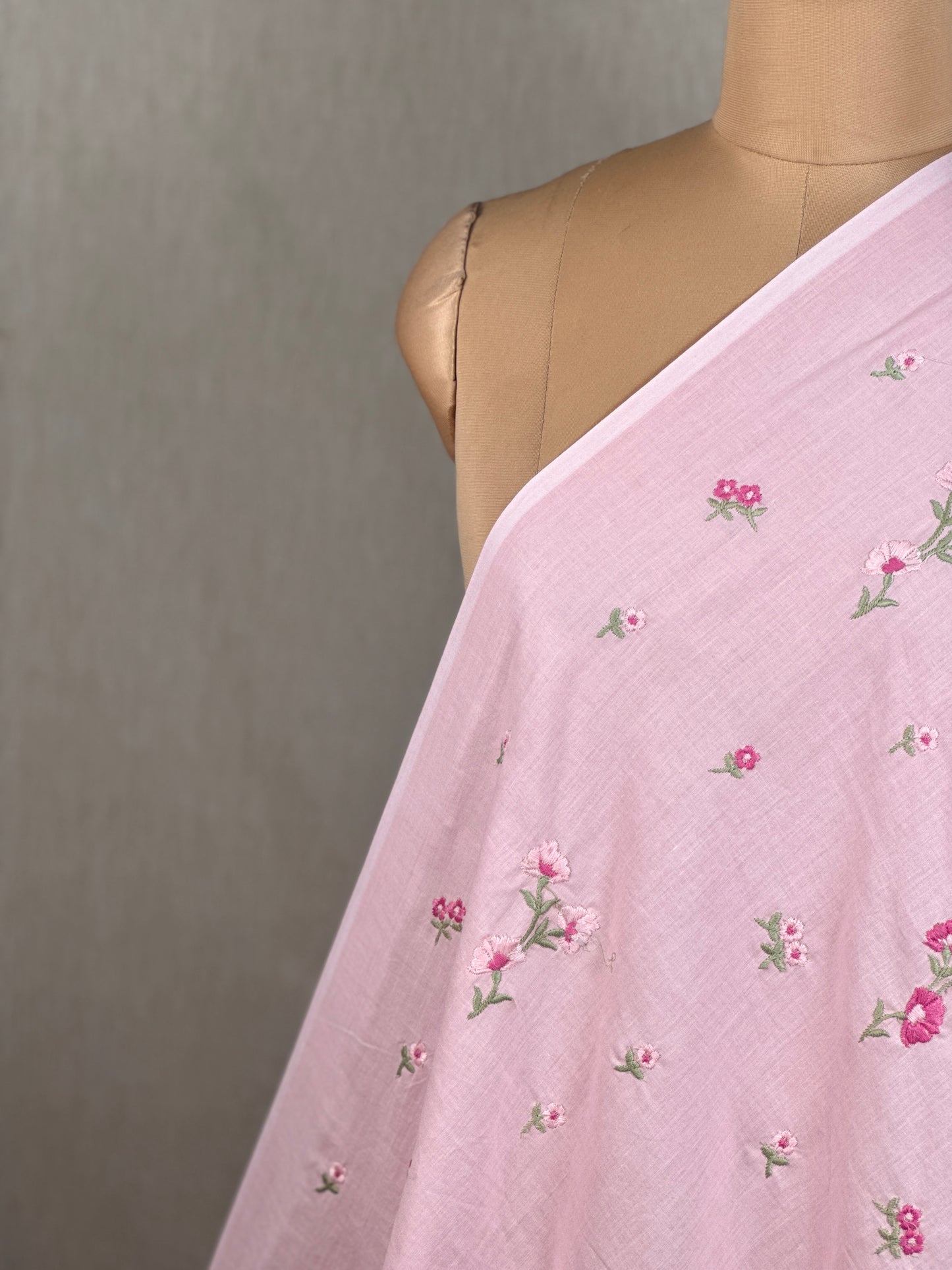 Embroidered Kora Cotton Fabric