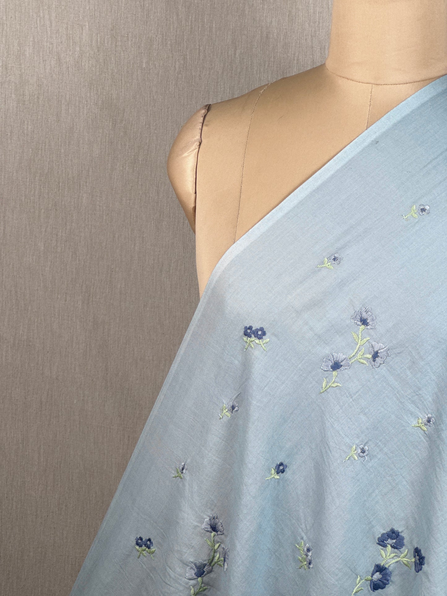 Embroidered Kora Cotton Fabric