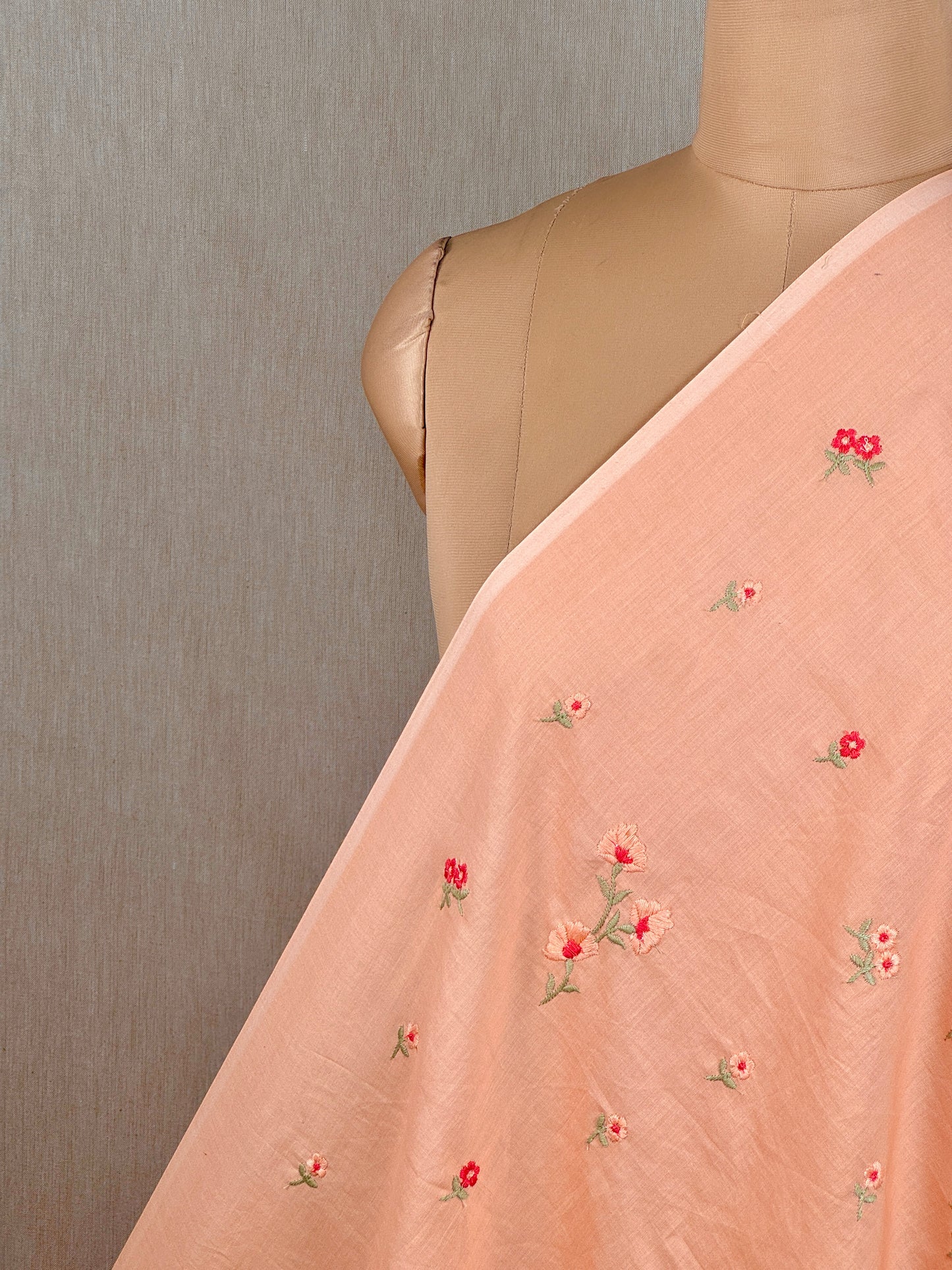 Embroidered Kora Cotton Fabric