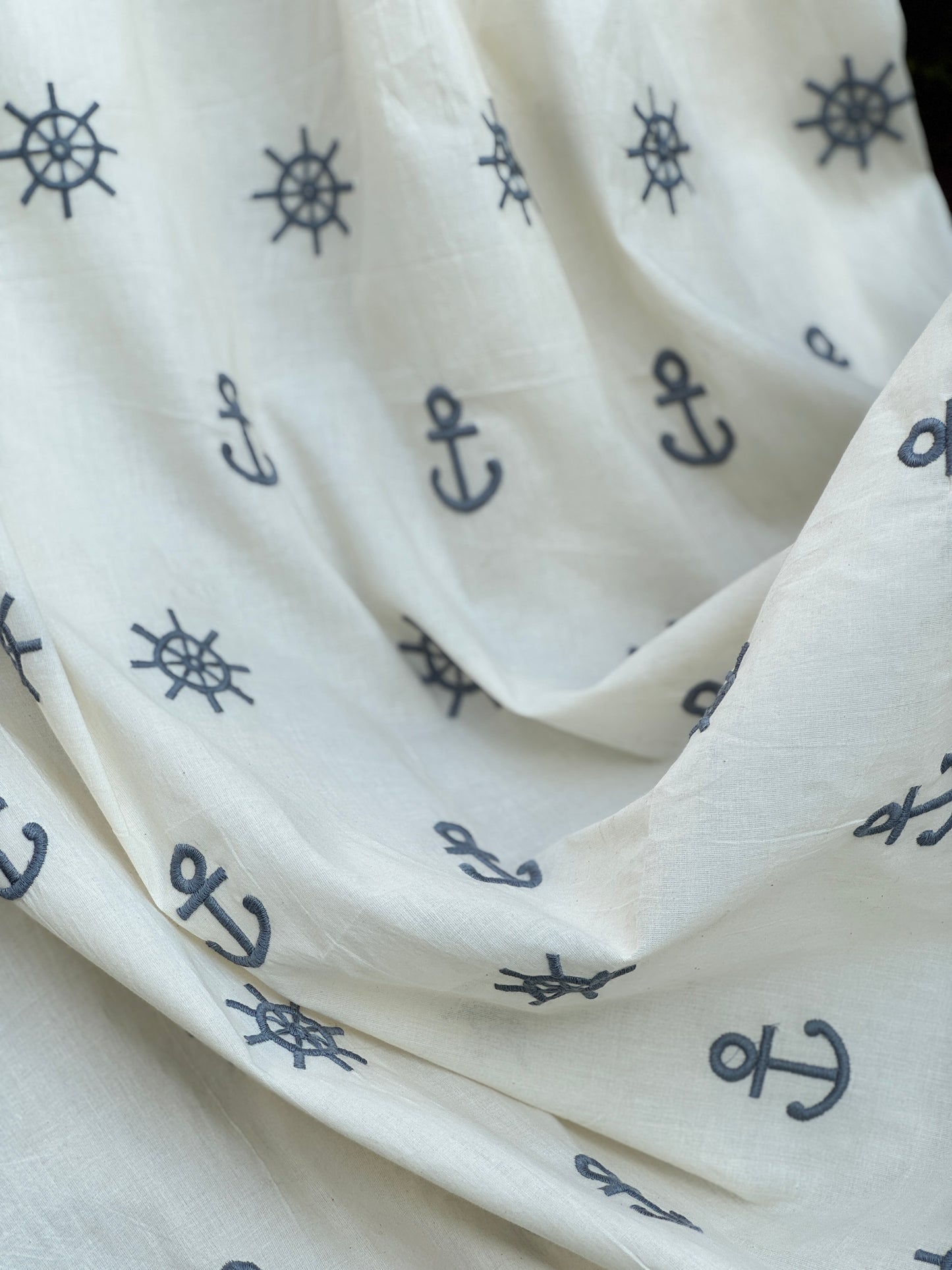 Embroidered Kora Cotton Fabric