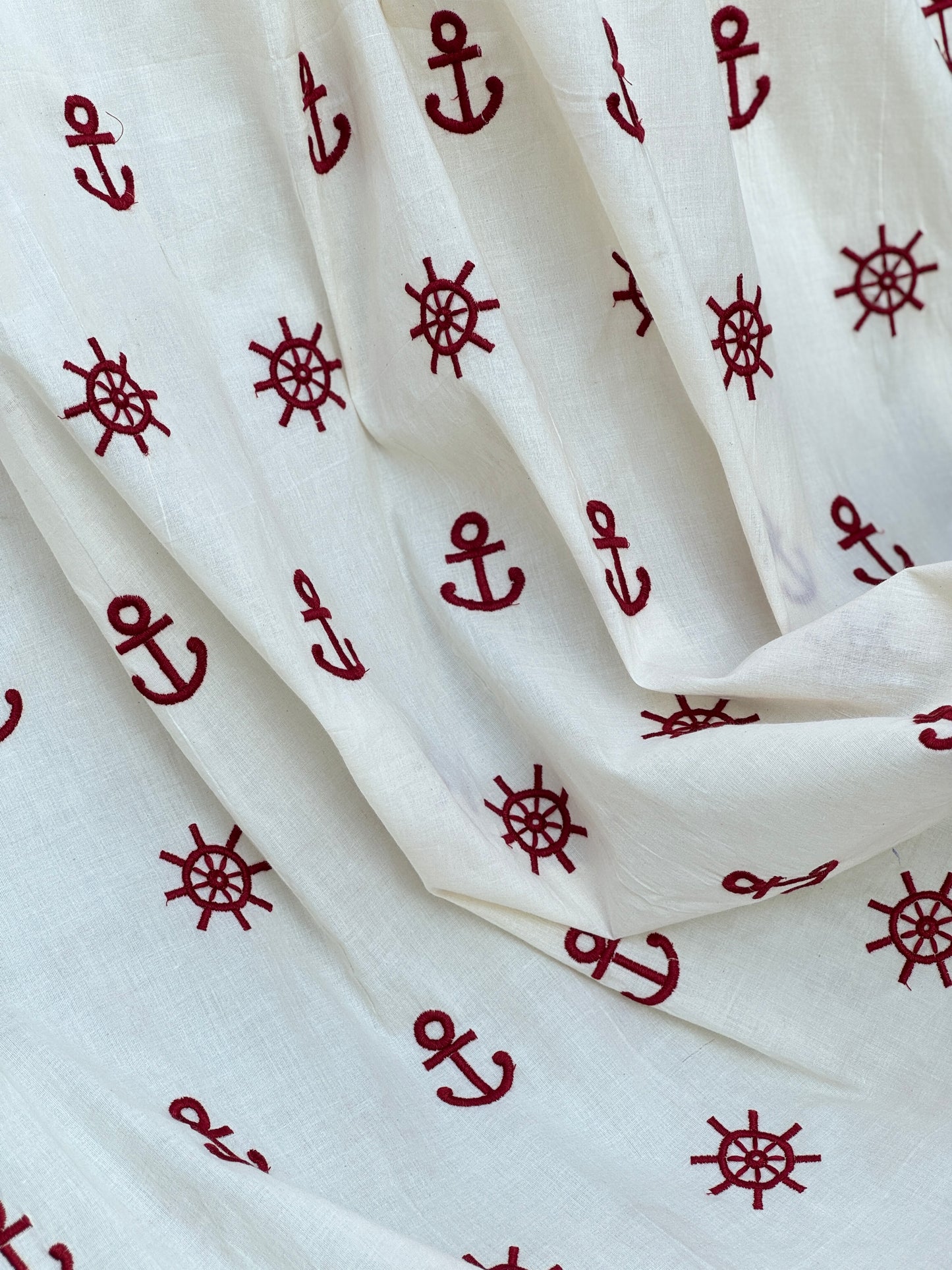 Embroidered Kora Cotton Fabric