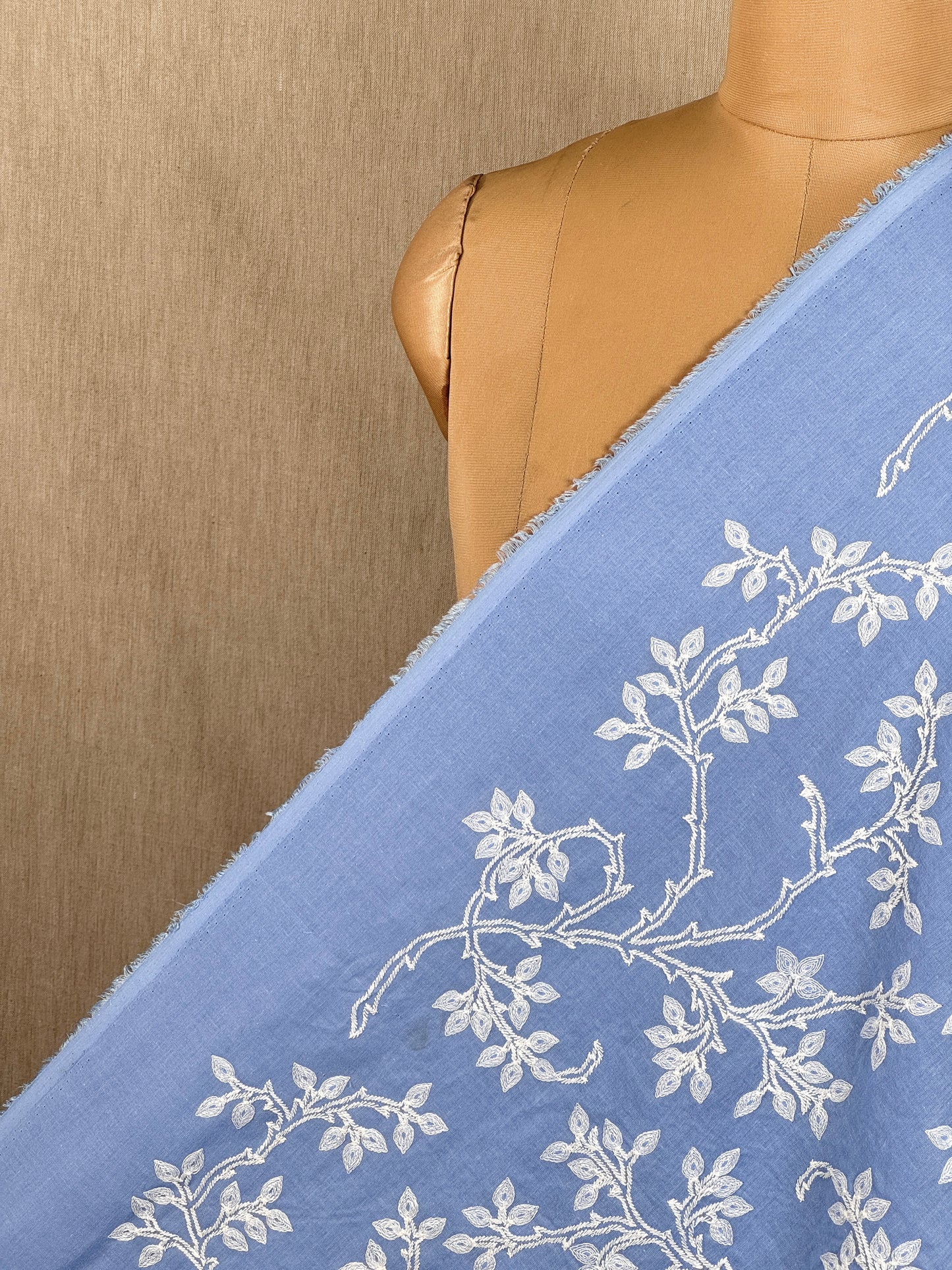 Embroidered Voile Cotton Fabric