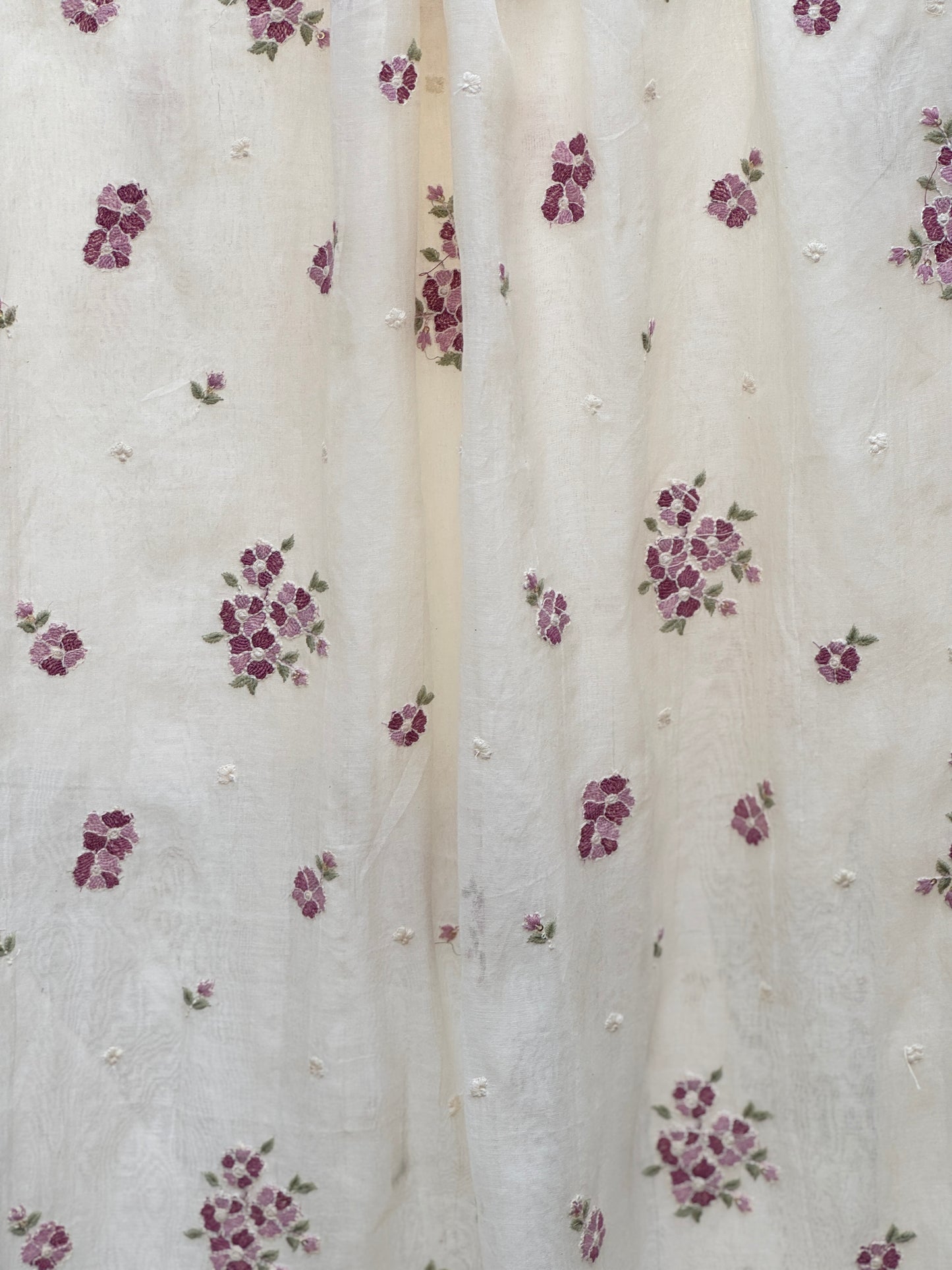 Embroidered 40 gm Banarasi Chanderi Fabric