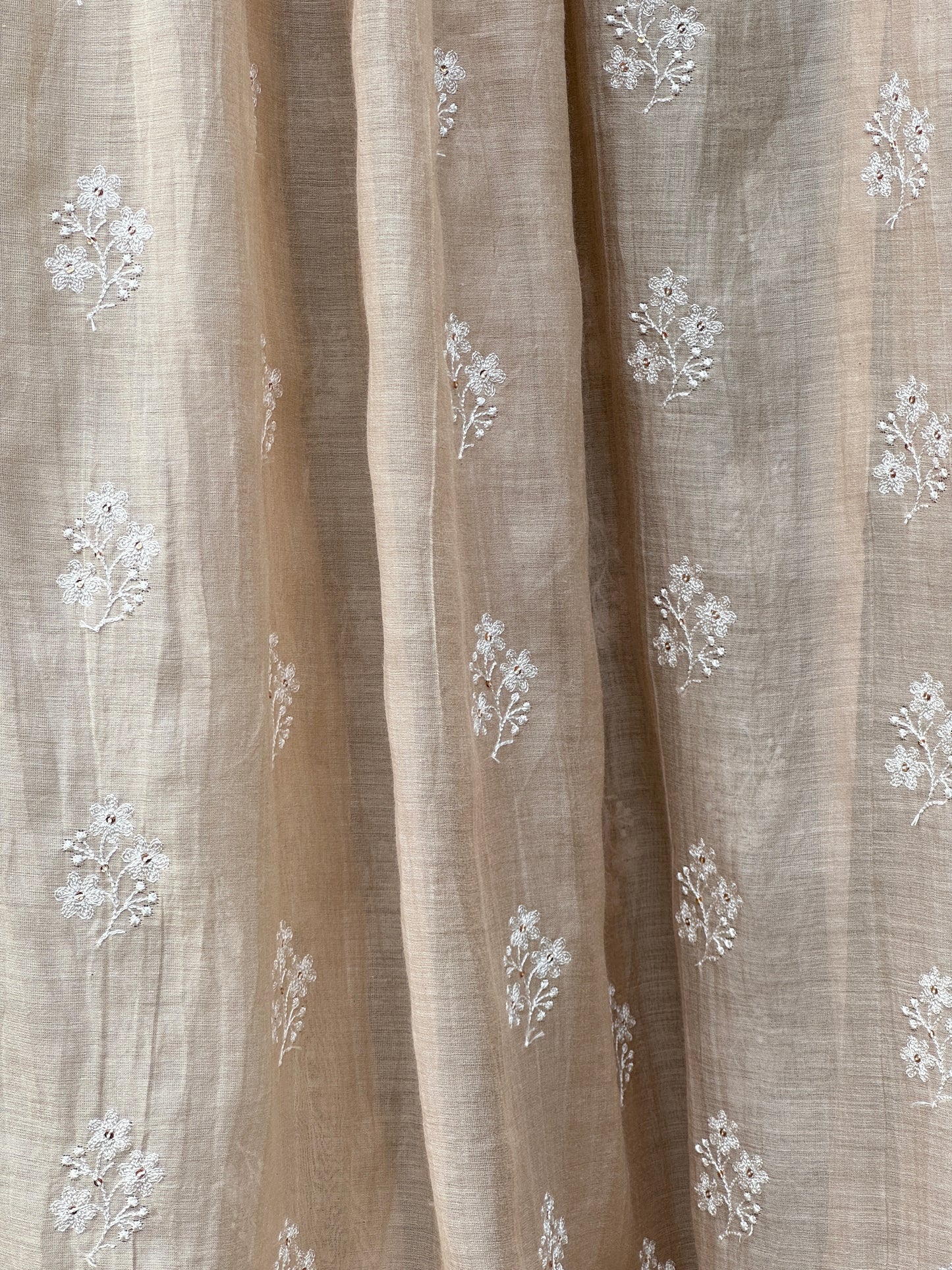 Embroidered 40 gm Banarasi Chanderi Fabric
