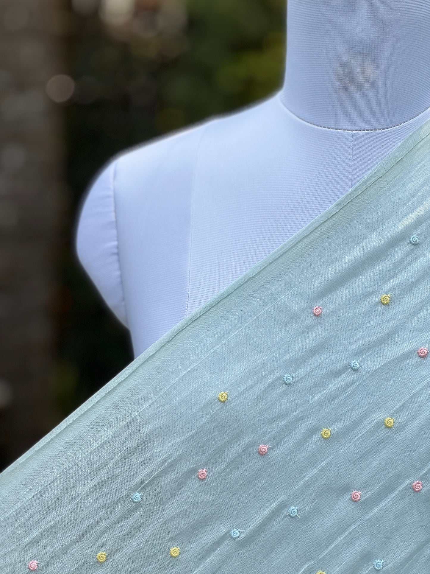 Embroidered 40gm Banarasi Chanderi Fabrics