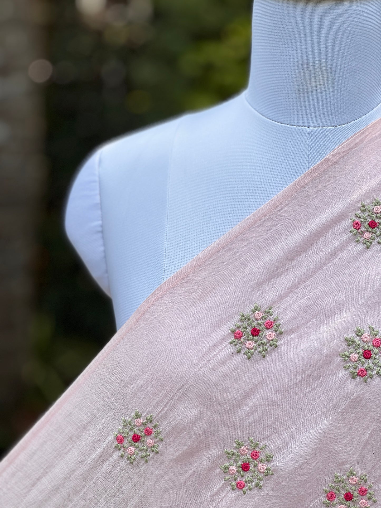 Embroidered 40gm Banarasi Chanderi Fabrics