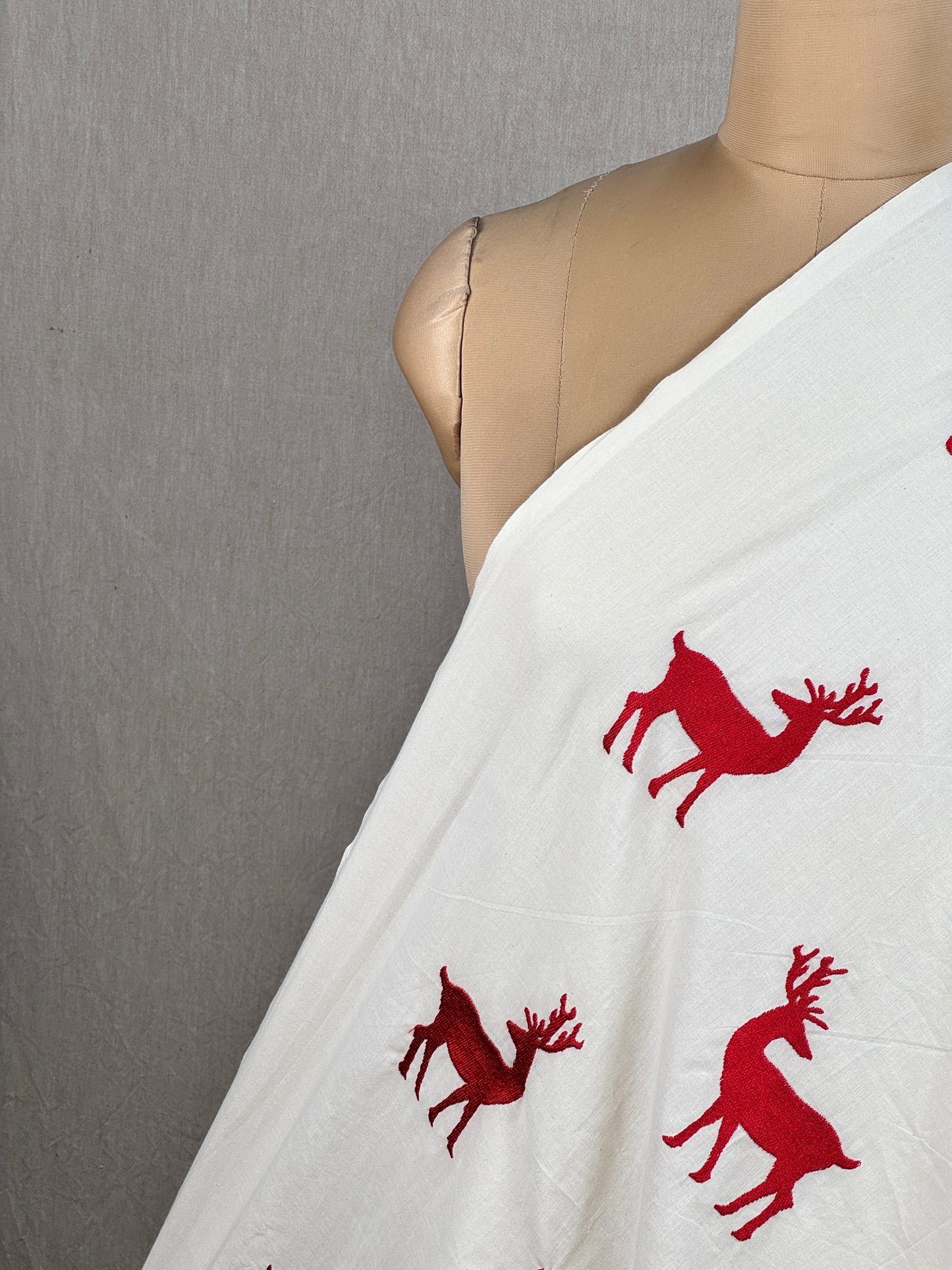 Embroidered Kora Cotton Fabric