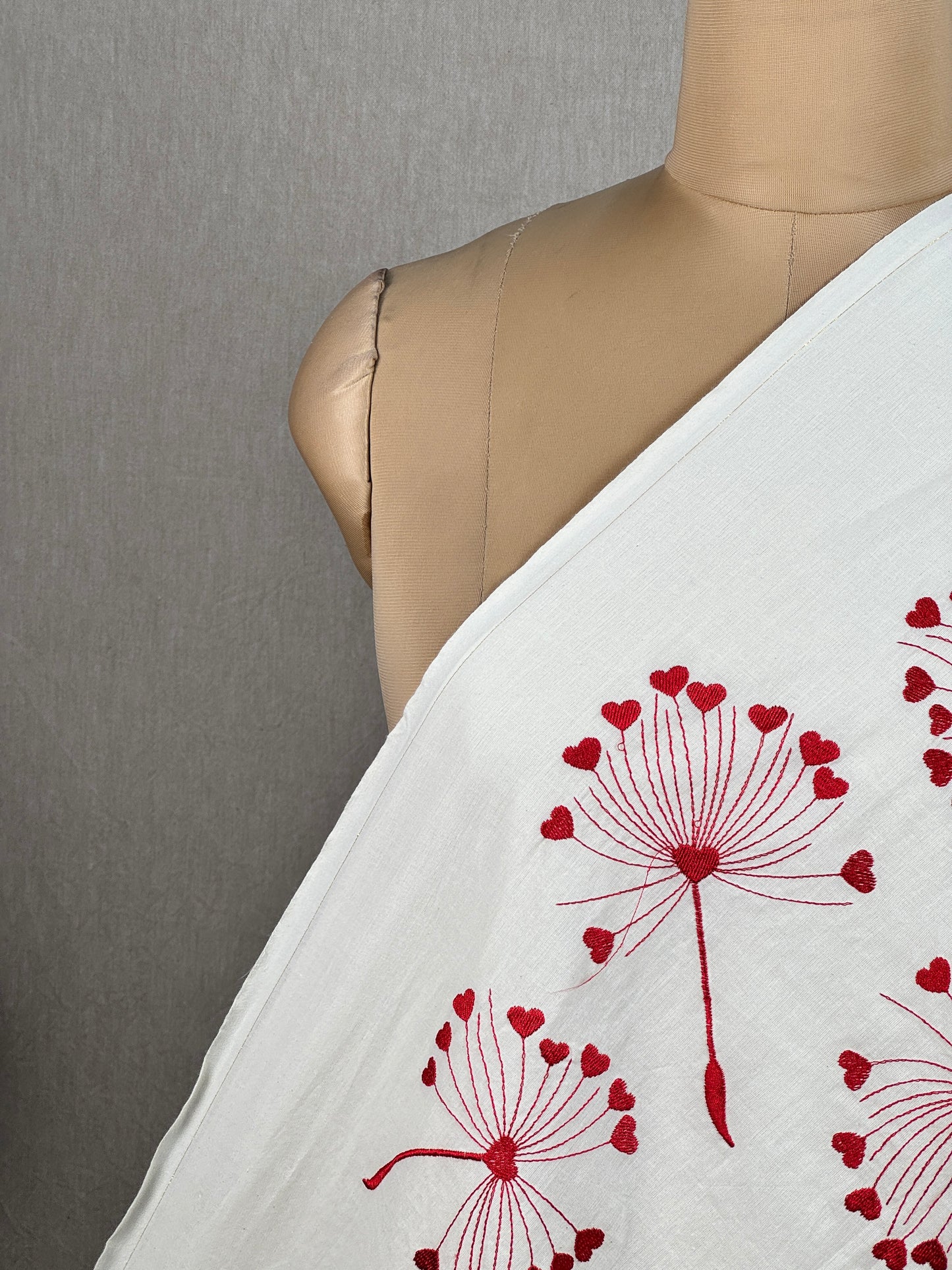 Embroidered Kora Cotton Fabric