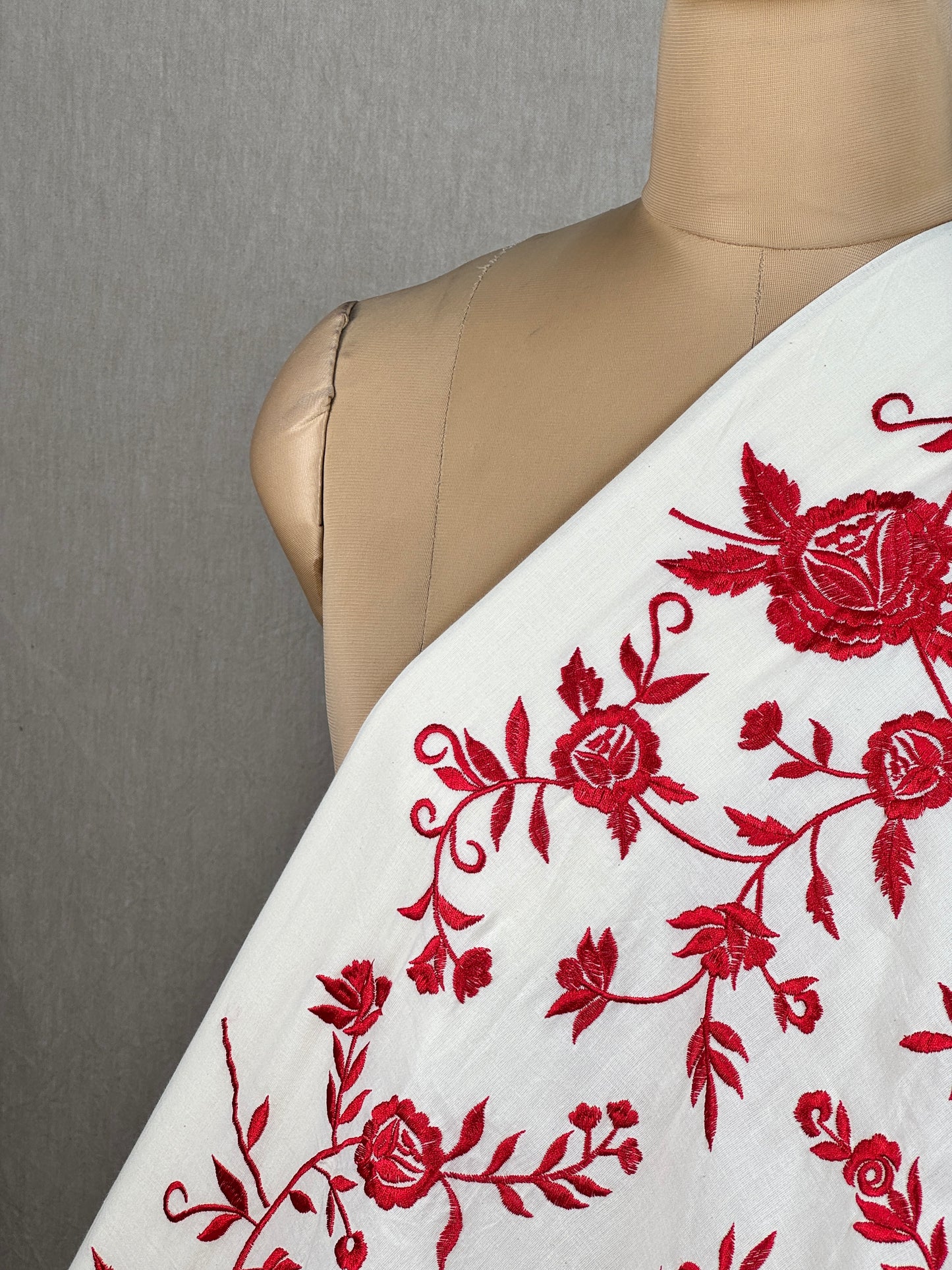 Embroidered Kora Cotton Fabric