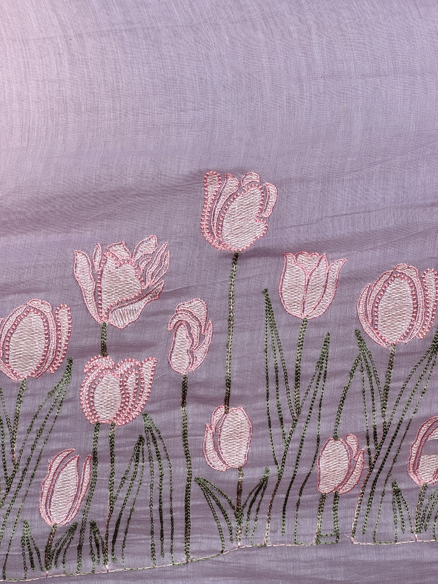 Border Embroidered 40gm Banarasi Chanderi Fabrics