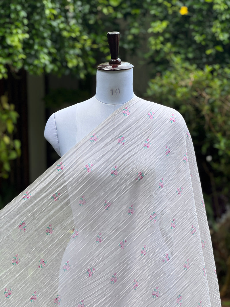Digital Printed Banarasi Mul Chanderi Fabric
