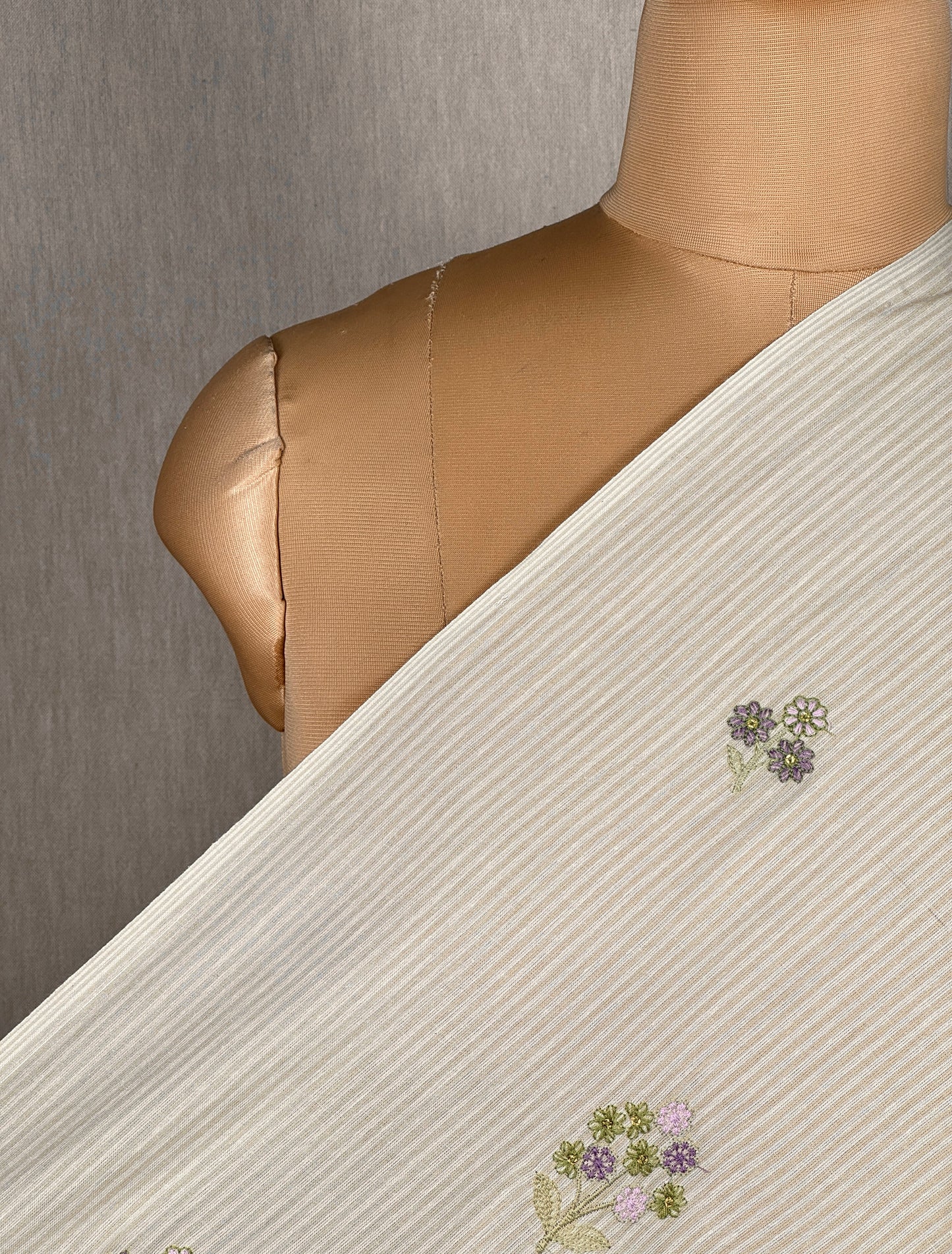 Embroidered Handloom Cotton Fabric