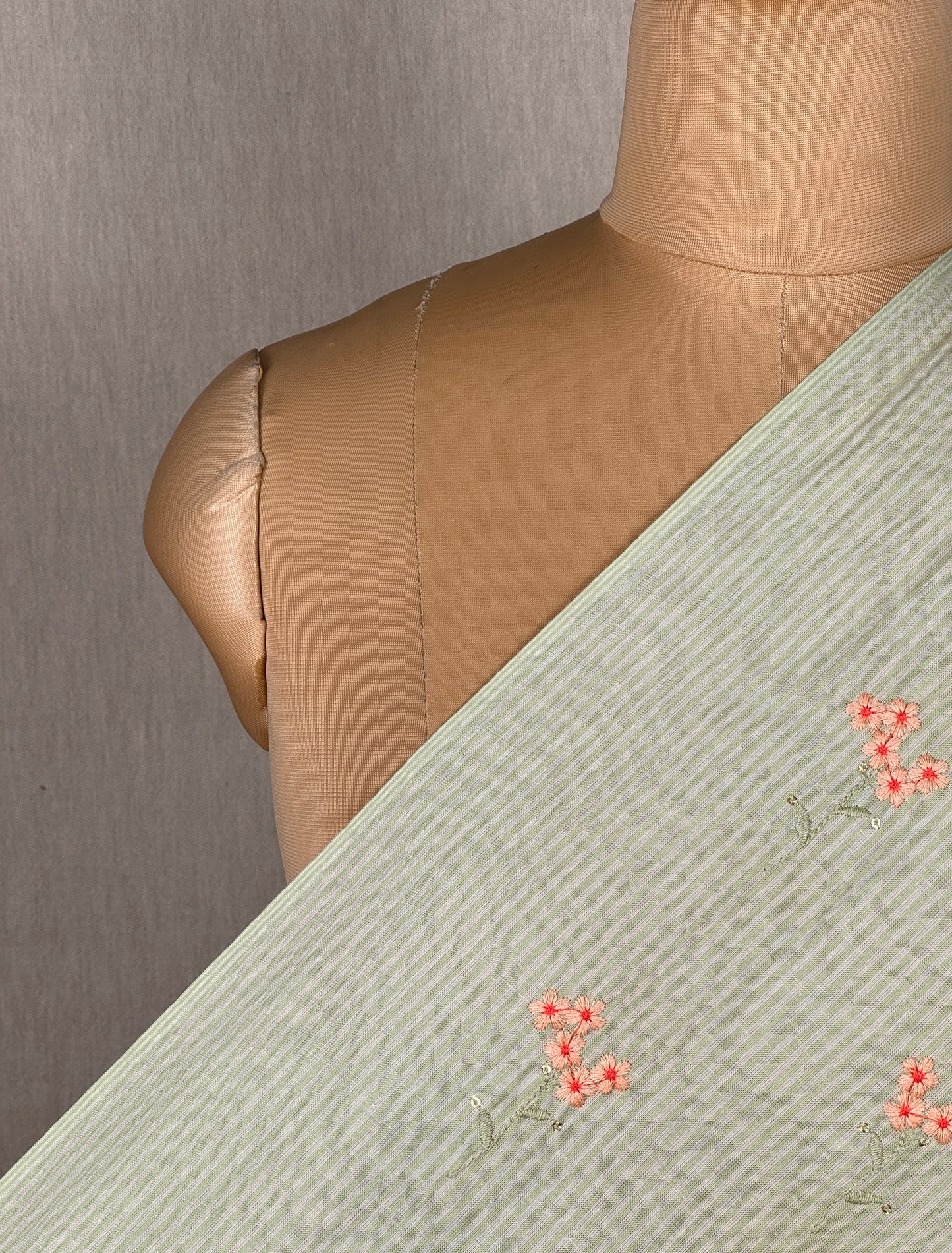 Embroidered Handloom Cotton Fabric