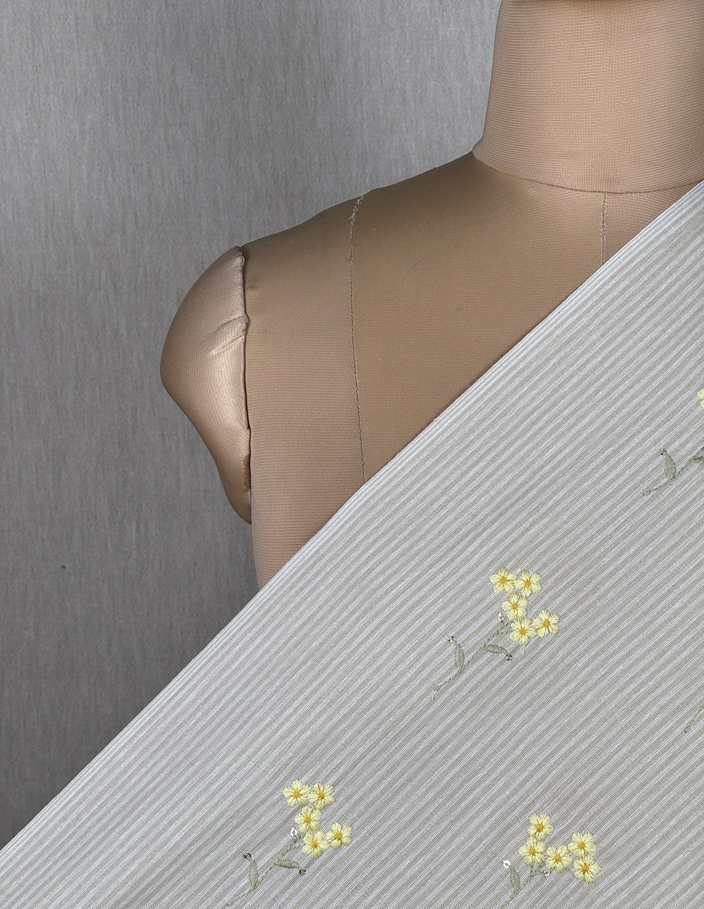 Embroidered Handloom Cotton Fabric