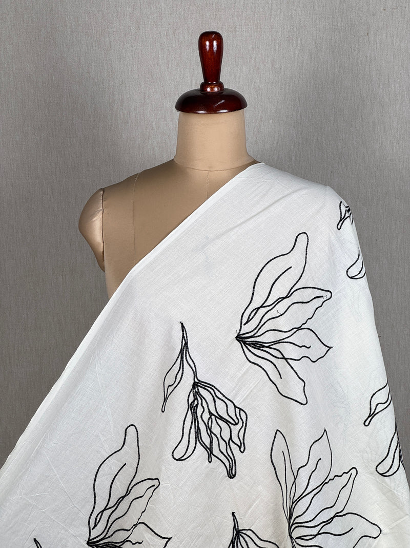 Embroidered Kora Cotton Fabric