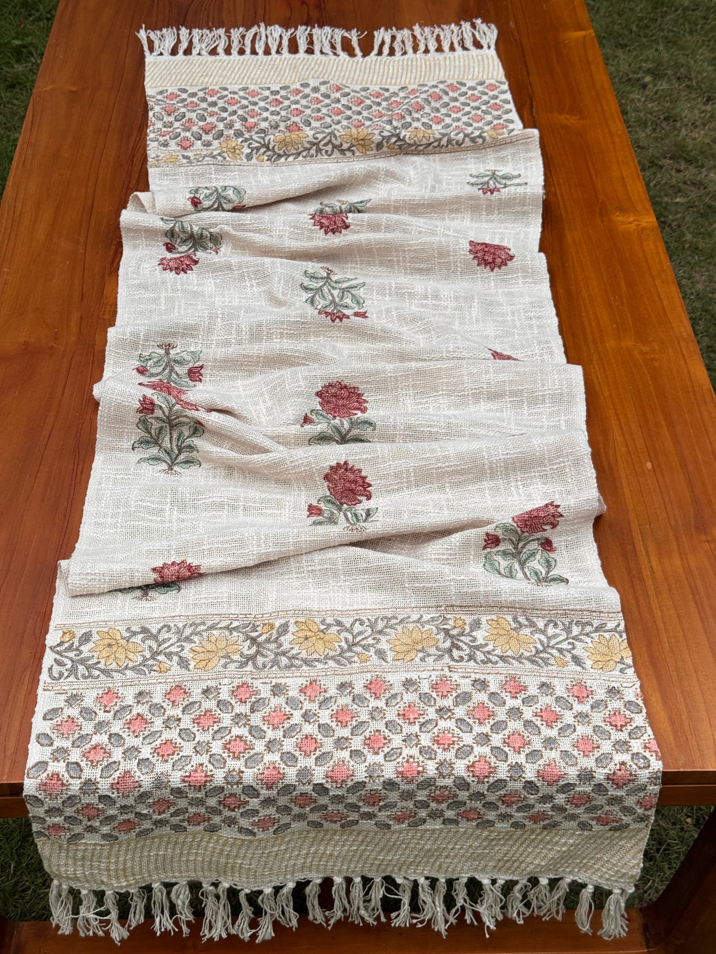 Block Printed Jute Table Runners