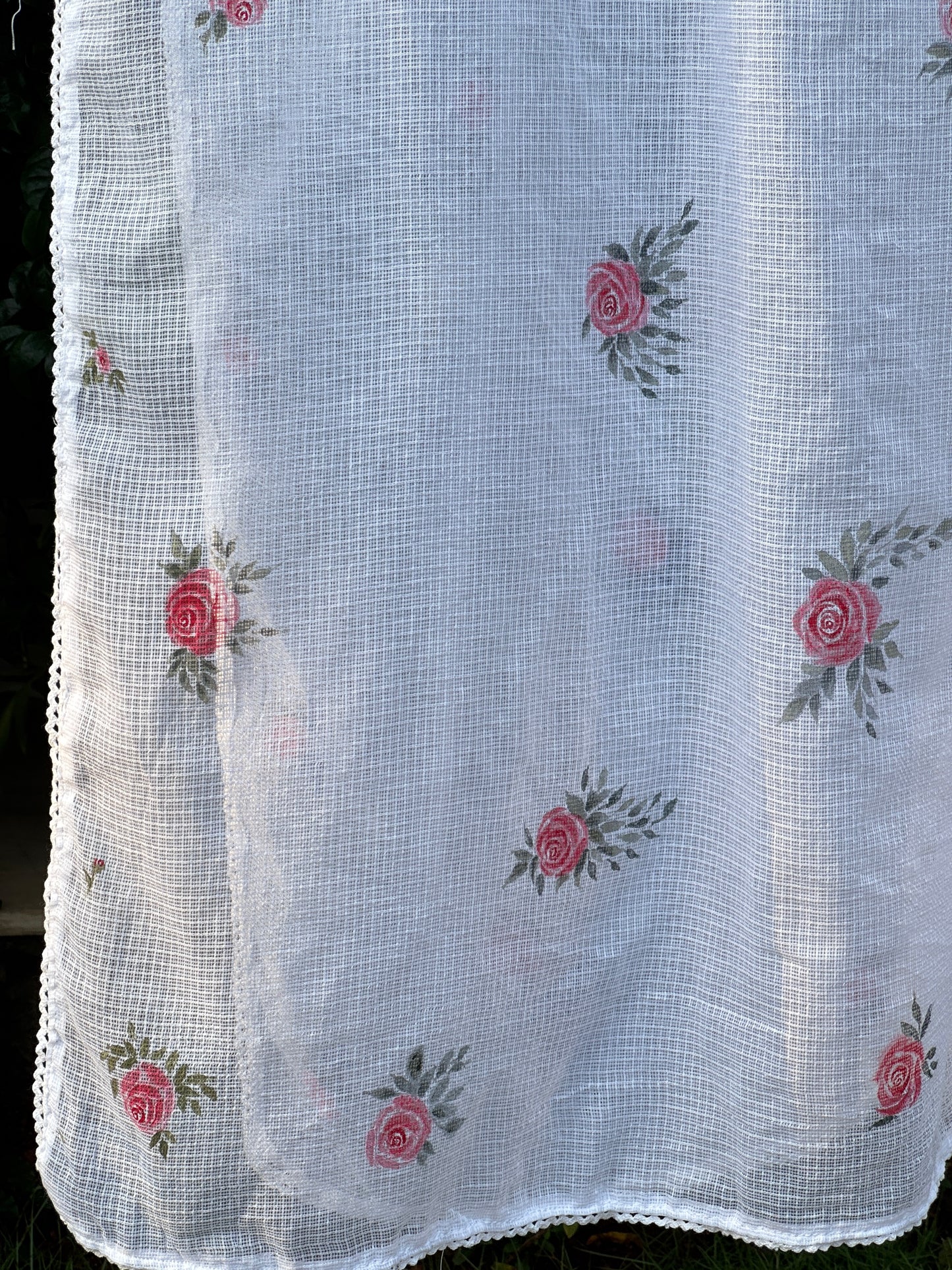 Hand Painted Kota Doria Dupatta