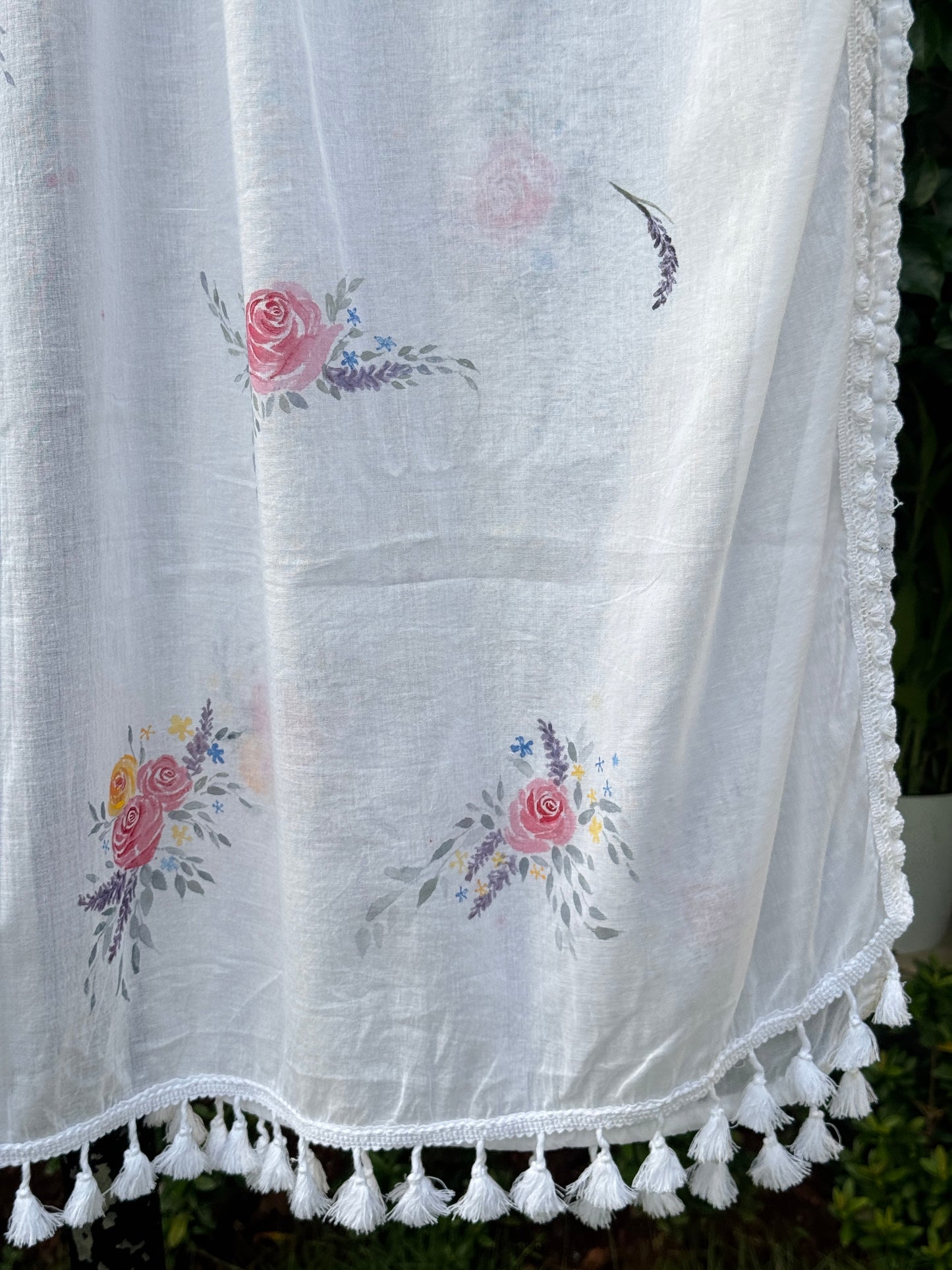 Hand Painted Mul cotton Dupatta