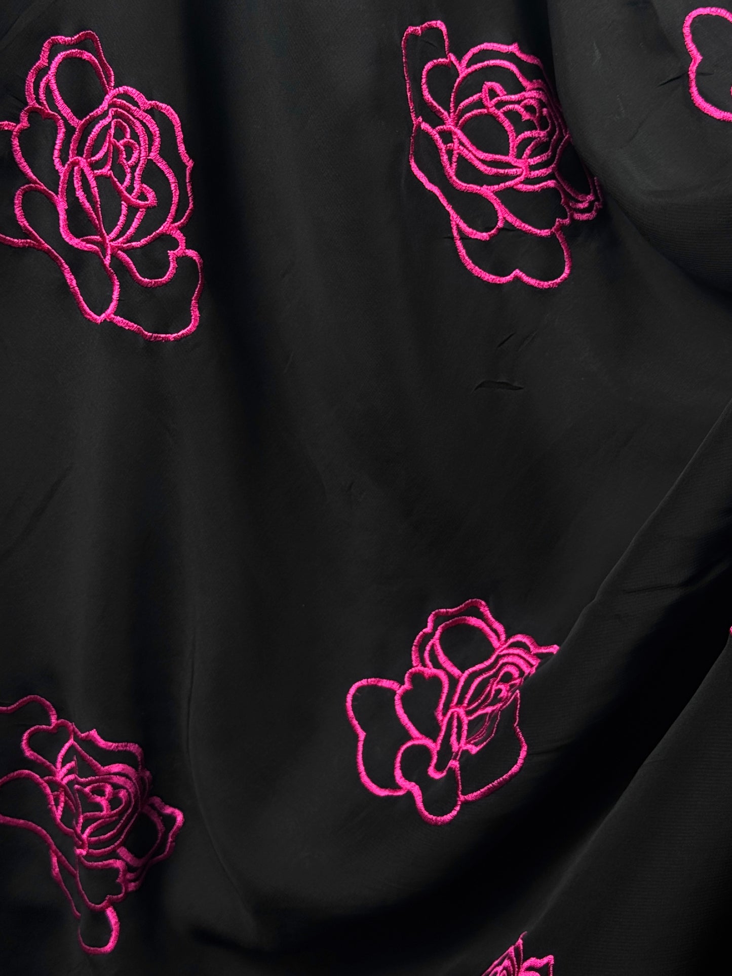 Embroidered Viscose Organza Fabric
