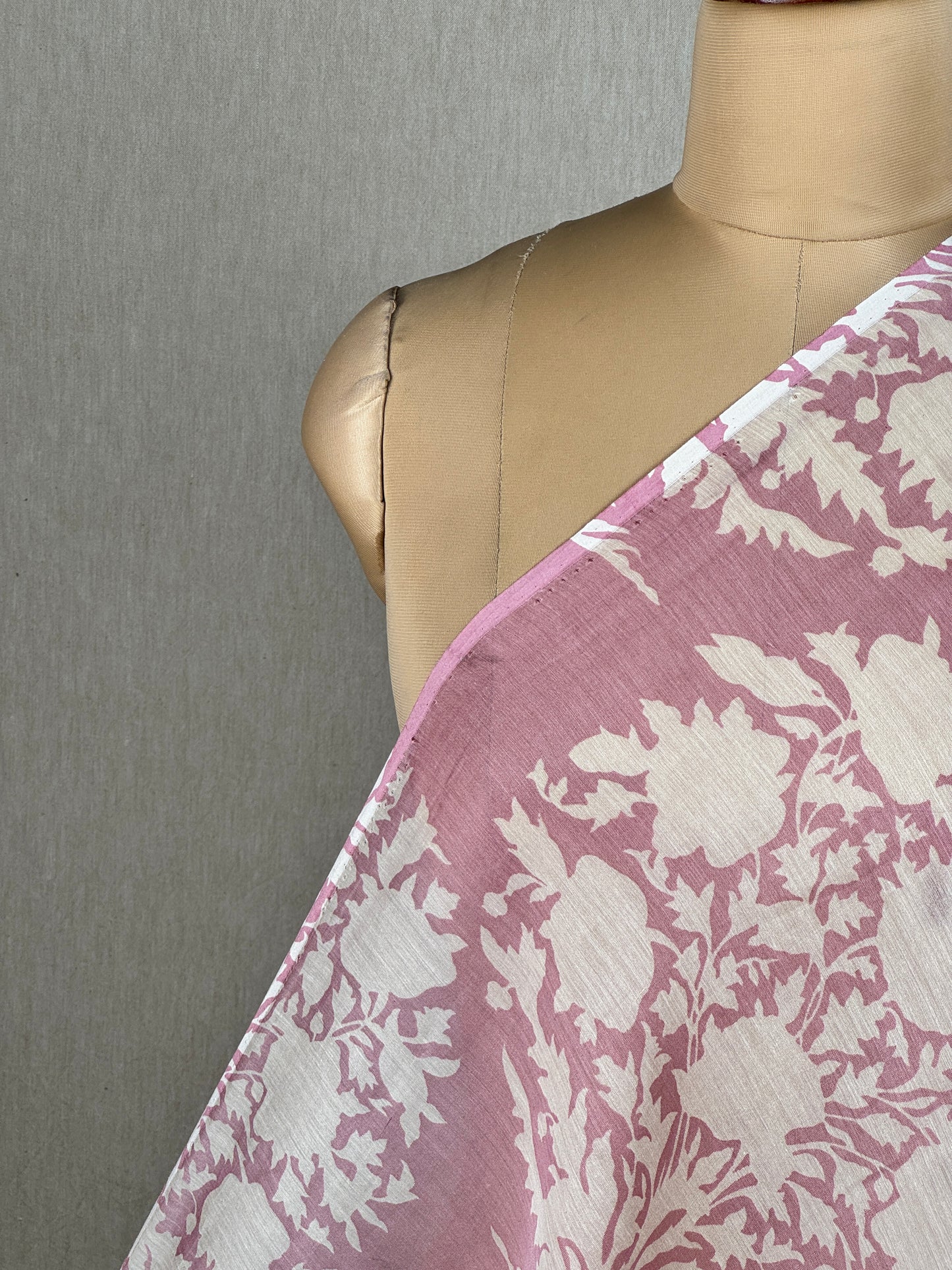 Printed Mul Chanderi Fabric