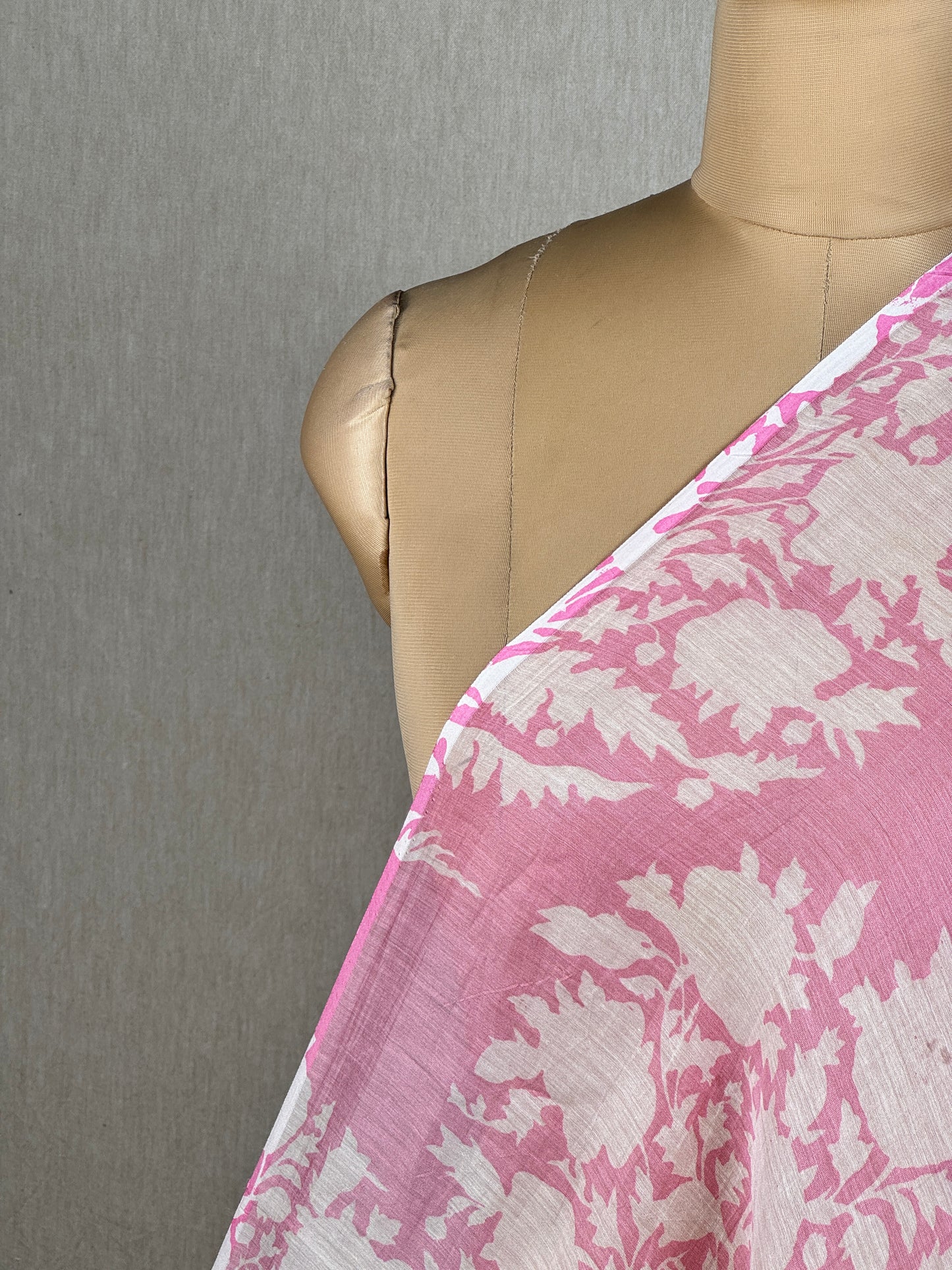 Printed Mul Chanderi Fabric