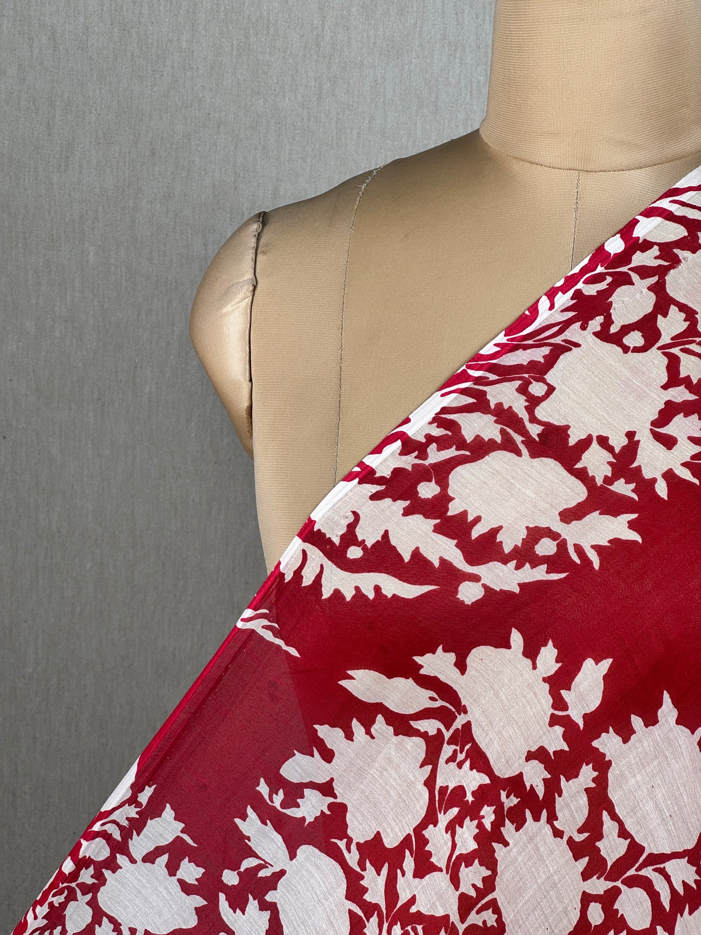 Printed Mul Chanderi Fabric