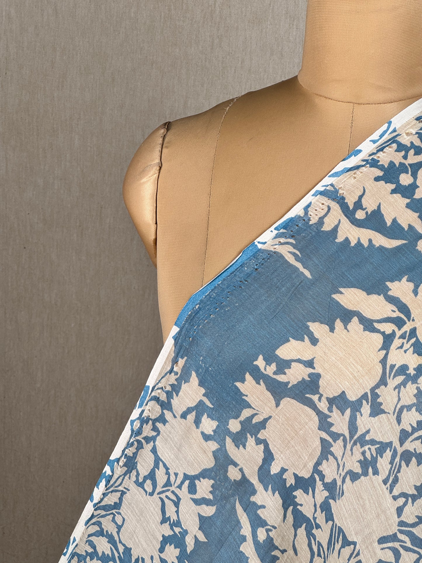 Printed Mul Chanderi Fabric