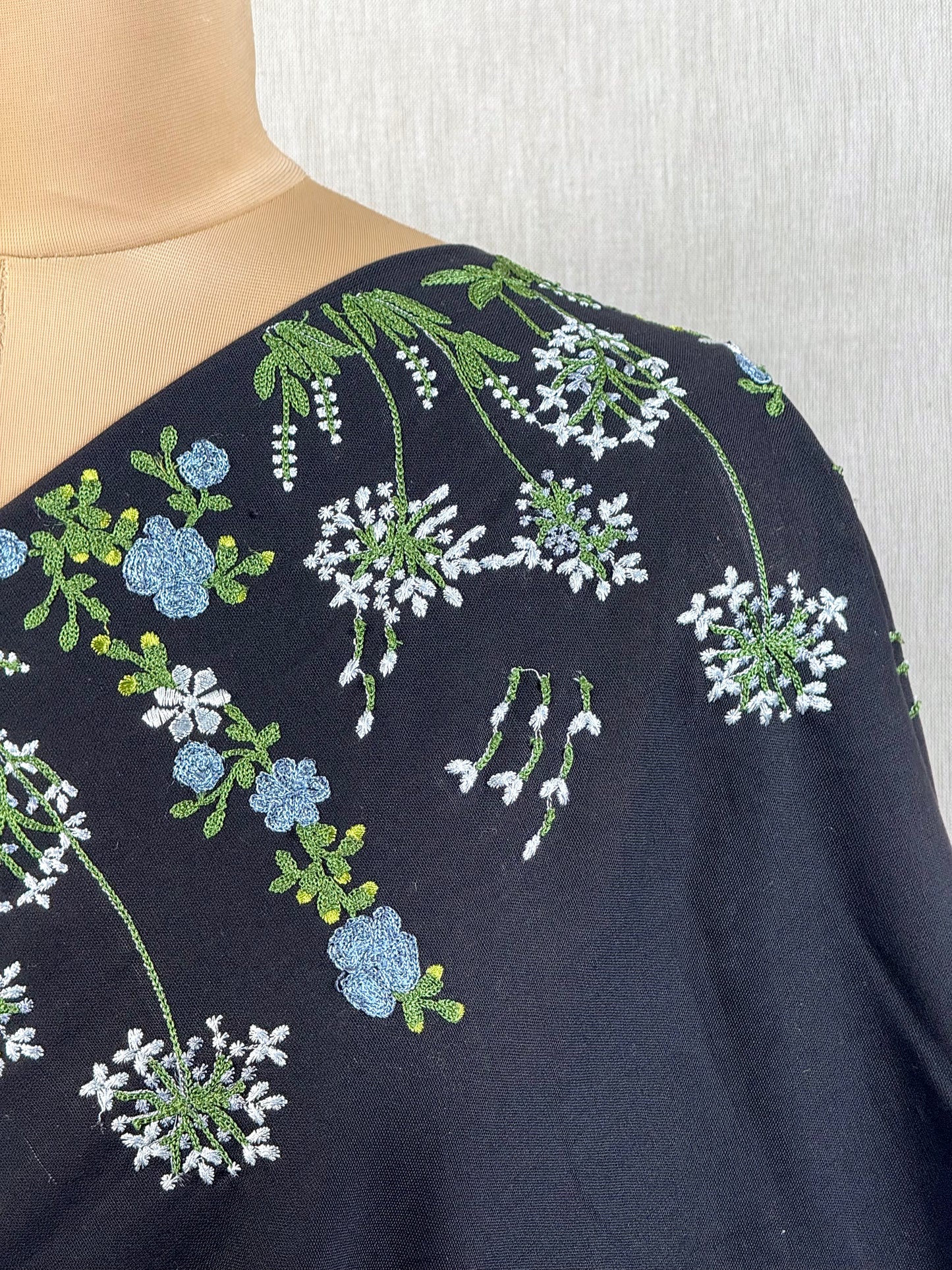 Border Embroidered Flex Cotton Fabric