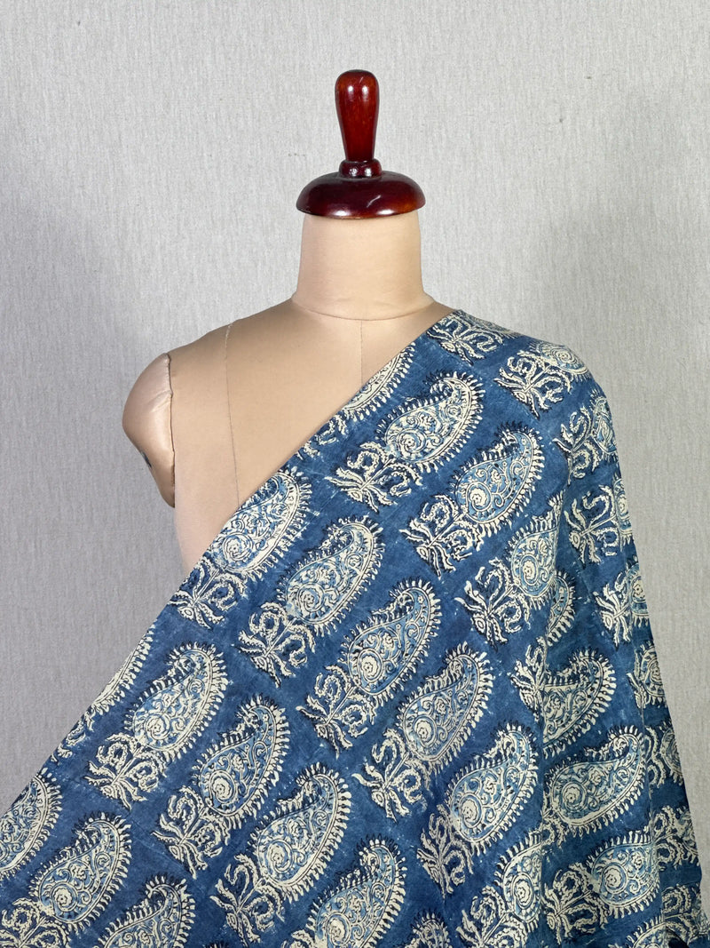 Kalamkari Block-Printed Cotton Fabric